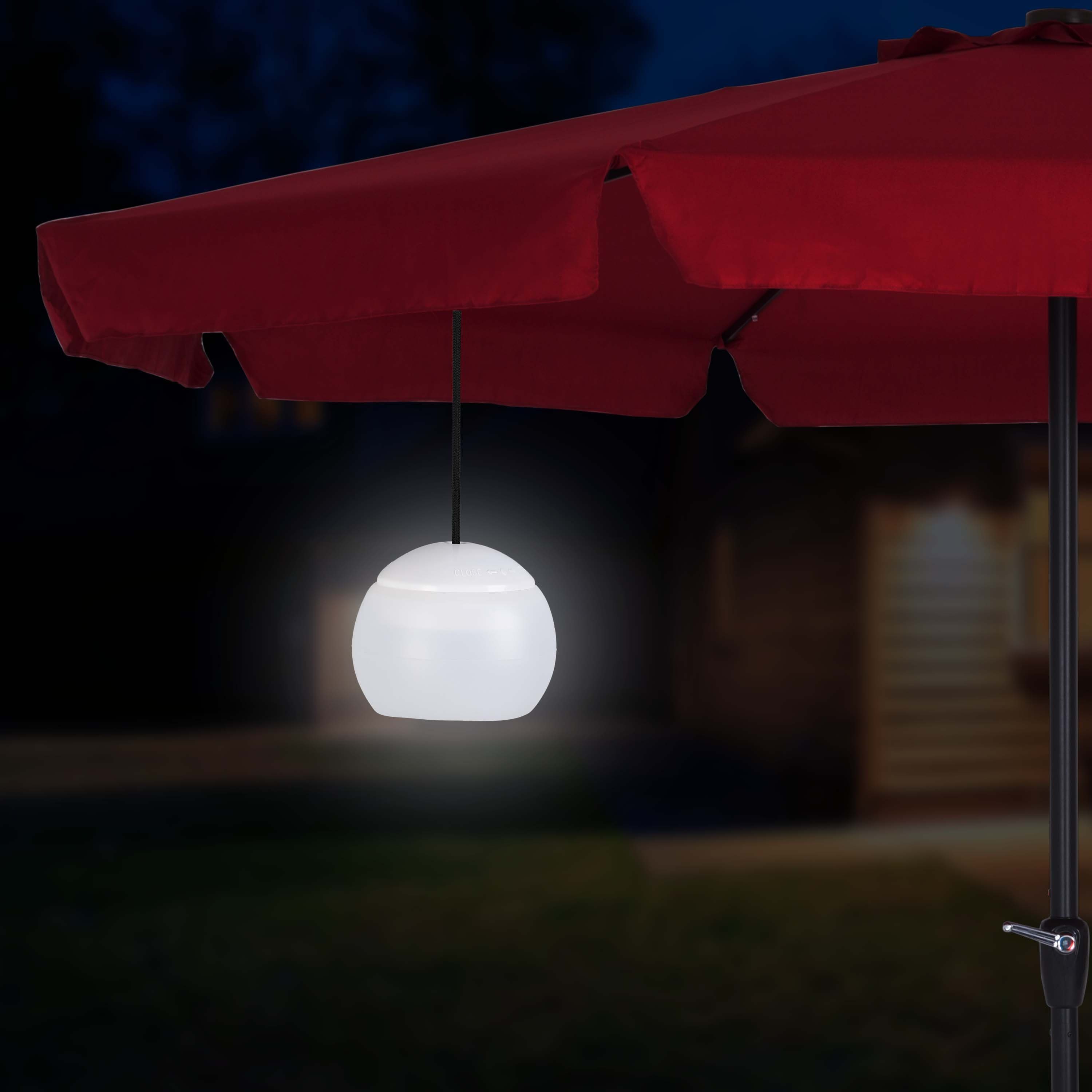monzana Hängeleuchte, Hängelampe, LED, tageslichtweiß, Set Batteriebetrieben LED Inklusive 4er Haken Campinglampe