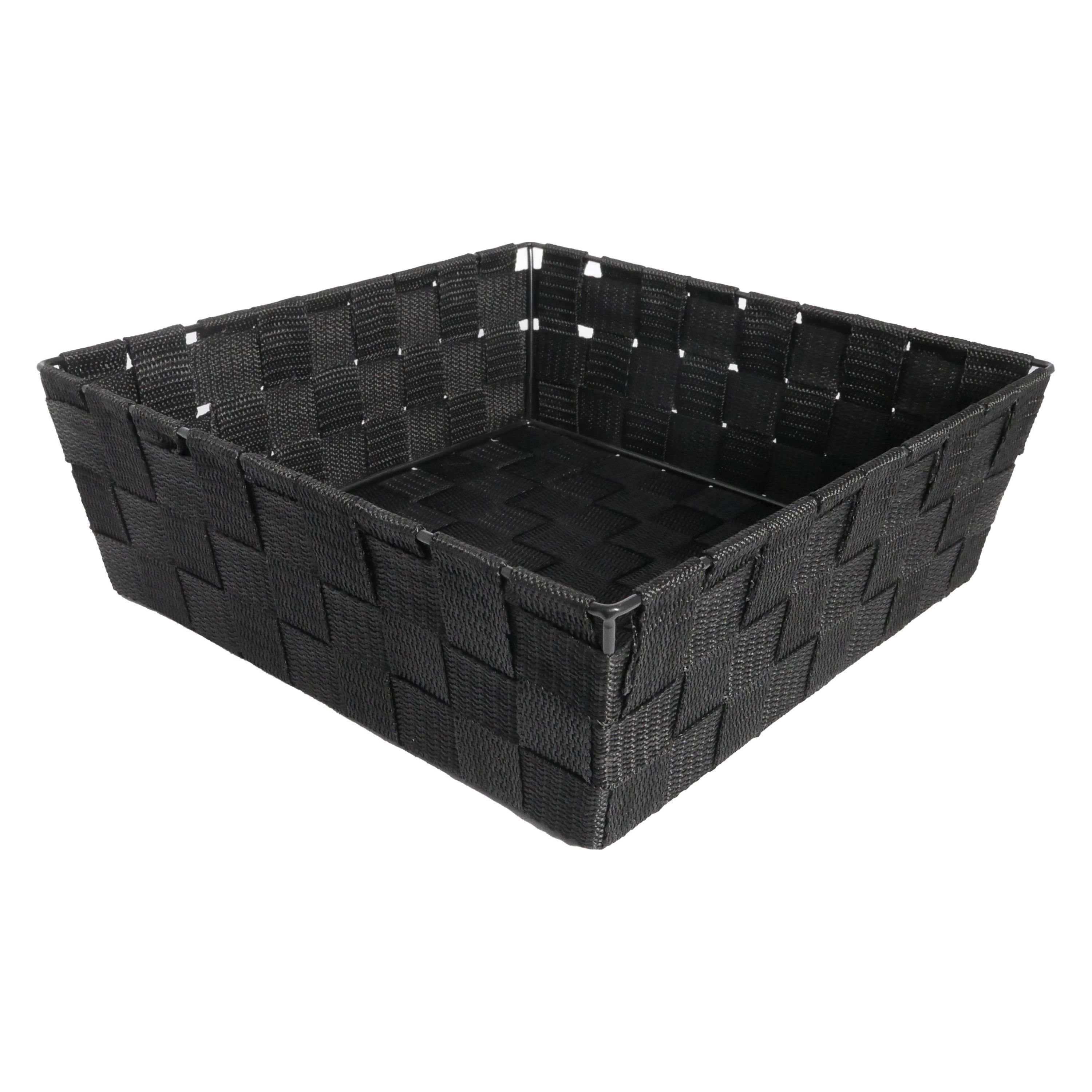 B&S Regalkorb Regalkorb schwarz Ordnungsbox quadatisch 27 x 27 cm
