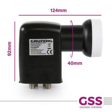 GSS GLQ 401 für Multischalter, schwarz + Aufdrehhilfe Universal-Quattro-LNB (mit LTE Filter, Wetterschutzkappe, kälte- & hitzebeständig)