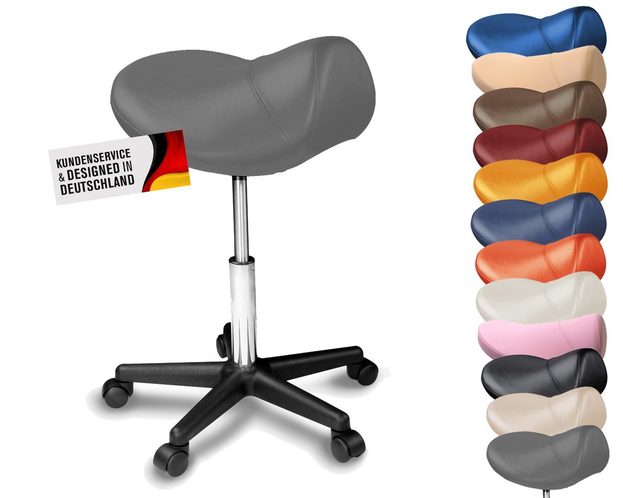 Duke-Handel Drehhocker Sattelhocker, Arbeitshocker, Rollhocker, Hocker, günstig online kaufen