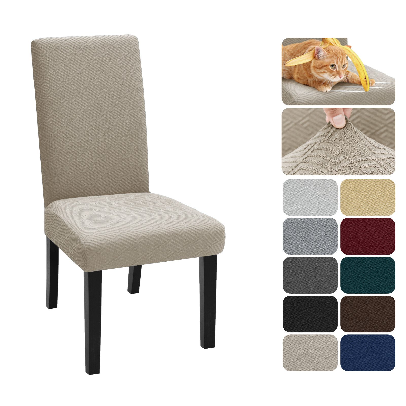 BYSURE Stuhlbezug, Elastischer Stuhlbezug für Restaurantstühle