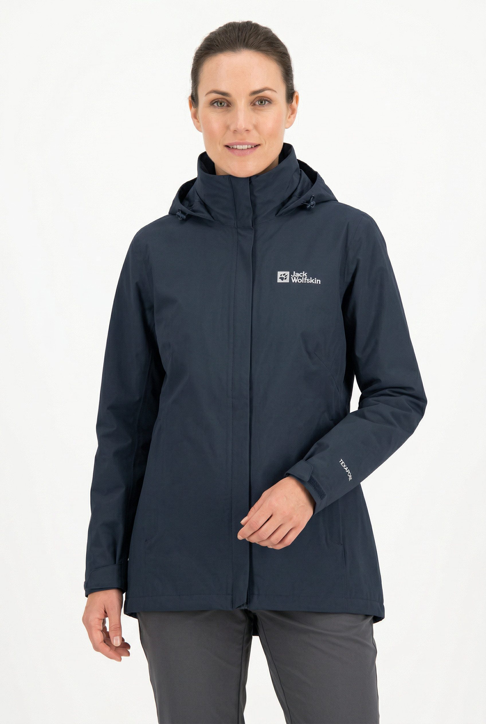 Jack Wolfskin Outdoorjacke TRAILTIME 2L JKT W Wasserdicht, winddicht, atmungsaktiv, Übergangsjacke