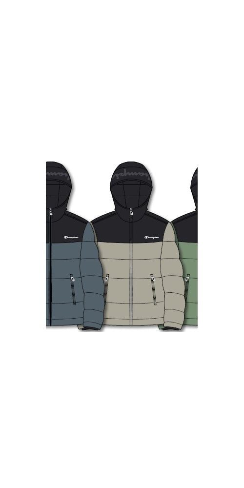 Champion Winterjacke mit Kapuze (Funktionswattierung, kleiner Logo-Schriftzug)