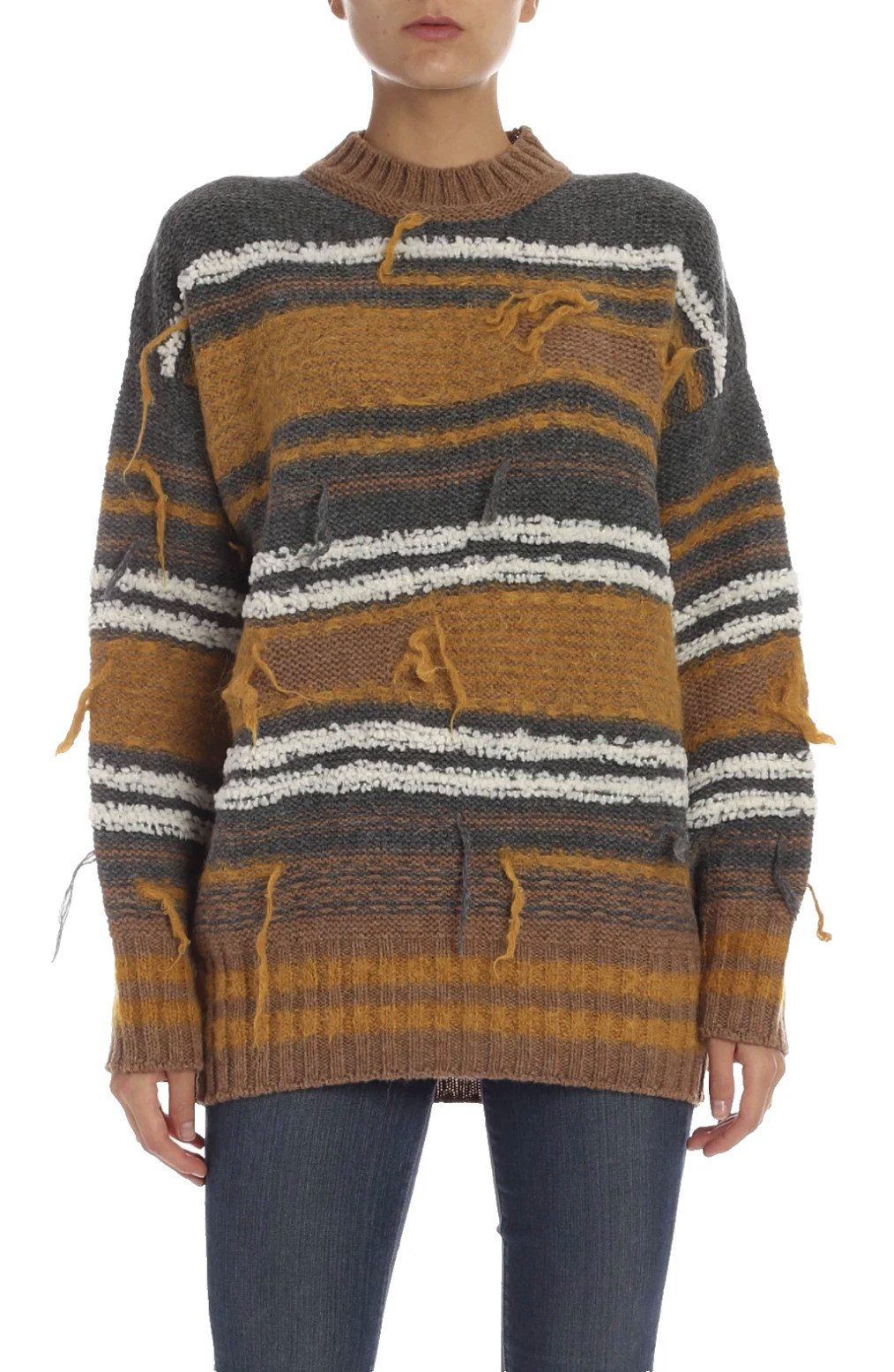 Missoni Вязаные свитера Unisex Distressed Пуловеры Herausgezogene Fäden und Fransen als fest eingeplantes Designelement