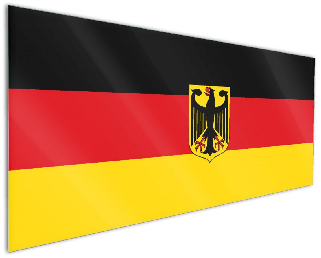 Küchenrückwand Flagge Deutsche Wallario Wappen, (1-tlg) mit