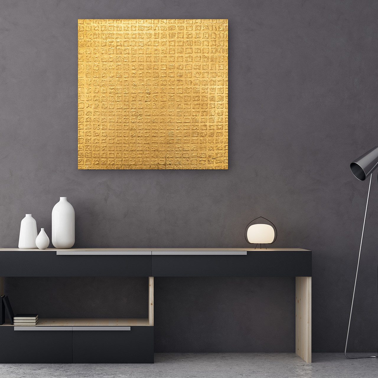ArtUniverse Gemälde Goldene Reflektionen 100x100 cm günstig online kaufen