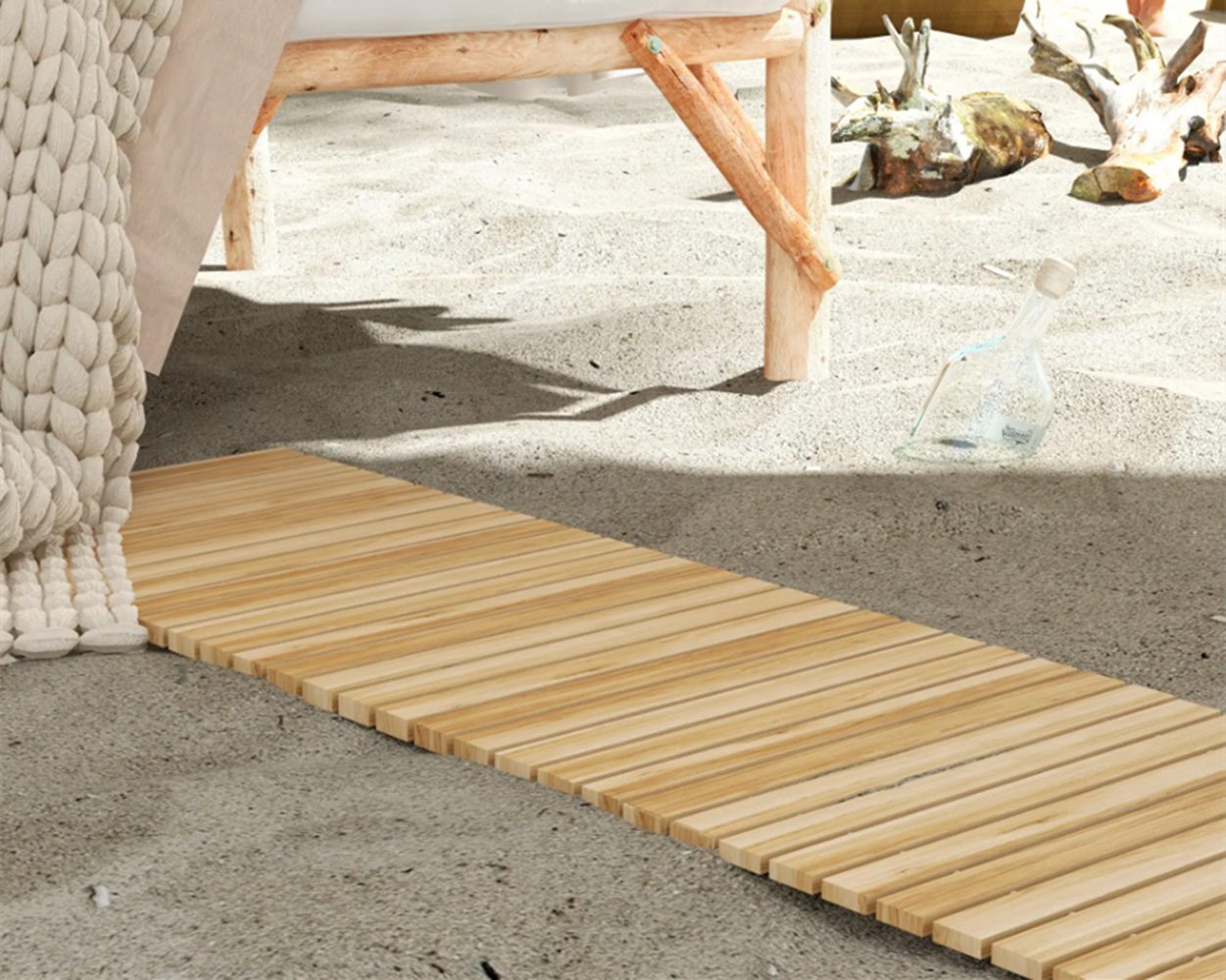 XDeer Gartensteg Rollweg Gehweg Ausrollbarer Gartentritt, wetterbeständig, Fichtenholz, 120 x 47 x 1 cm