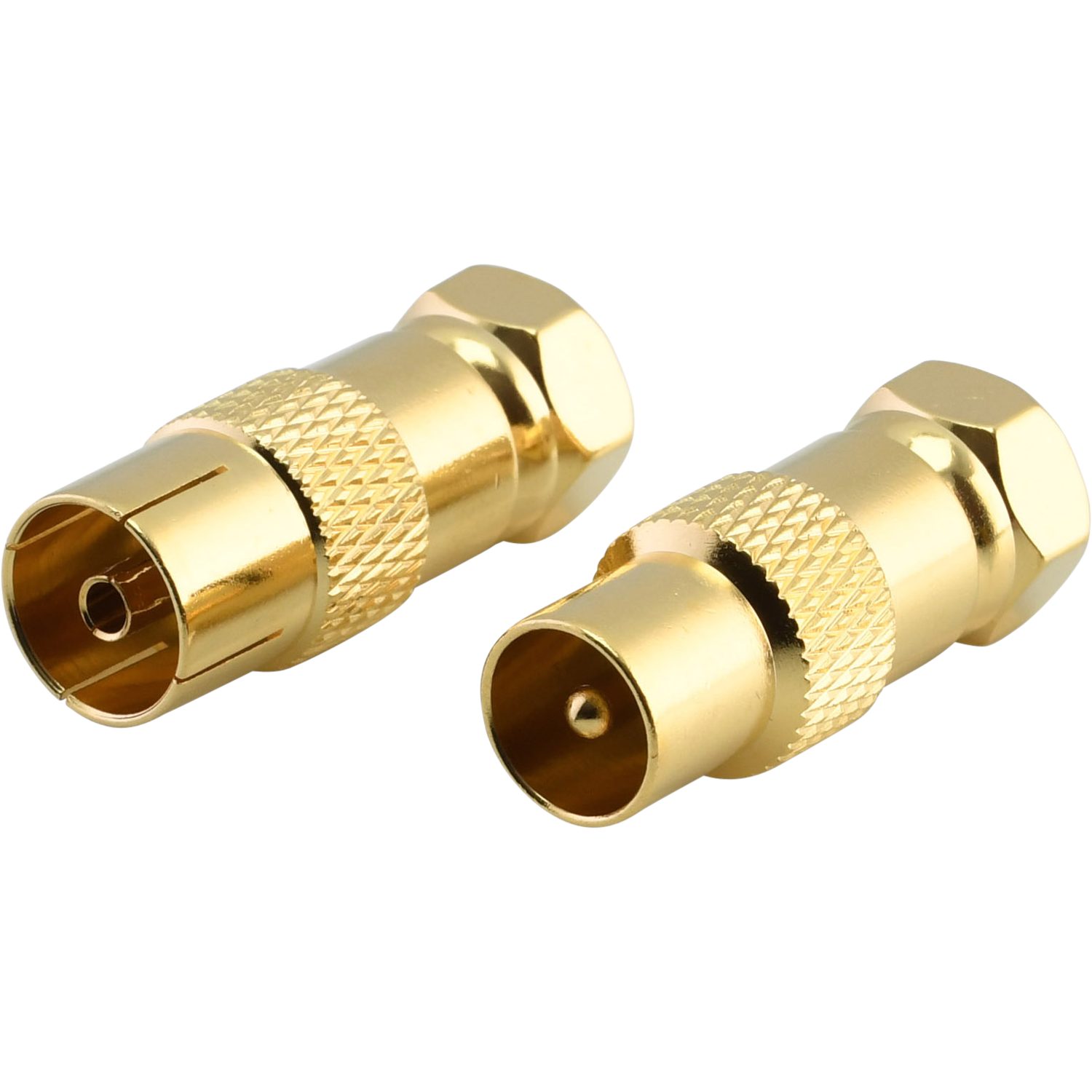 OEHLBACH Antenna AD F Antennenadapter Antennenstecker/-buchse auf F-Stecker Set Audio- & Video-Adapter Antennen F-Stecker zu Antenne weiblich, Antenne männlich, Vollmetall, Perfekte Kontaktsicherheit