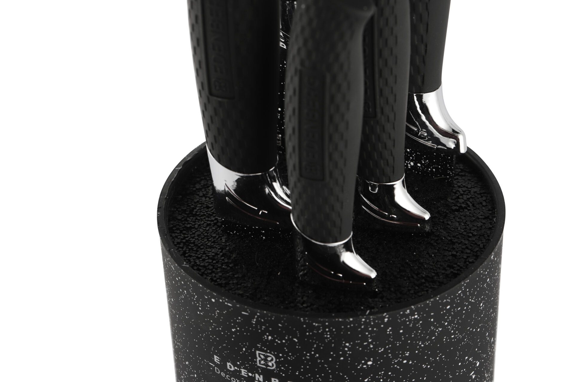 Edenberg Messer-Set Modernes schwarzes Messerset Zeitloses Topfsets. (6-tlg., des Messerblock Eine mit Design Geschenkidee) ideale Block