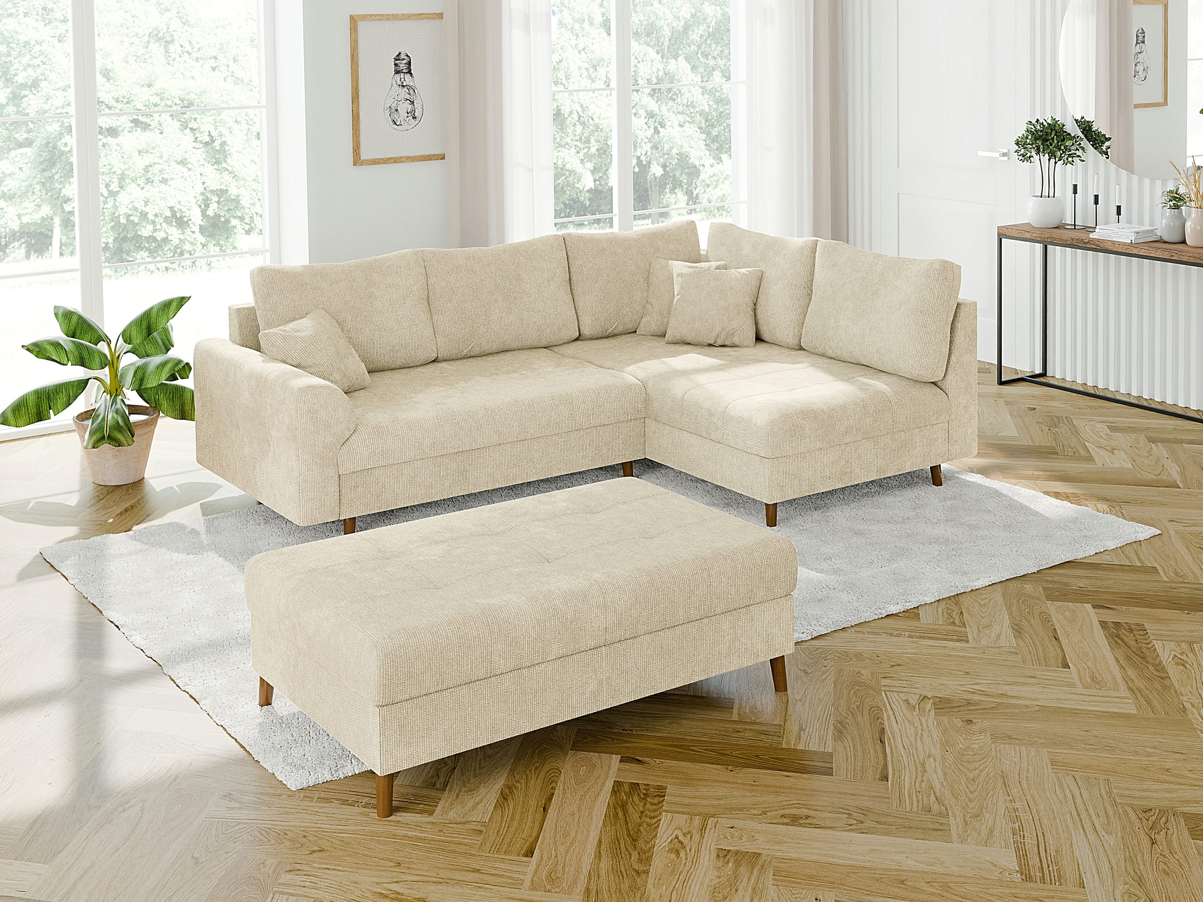 S-Style Möbel Ecksofa mit Schlaffunktion und günstig online kaufen