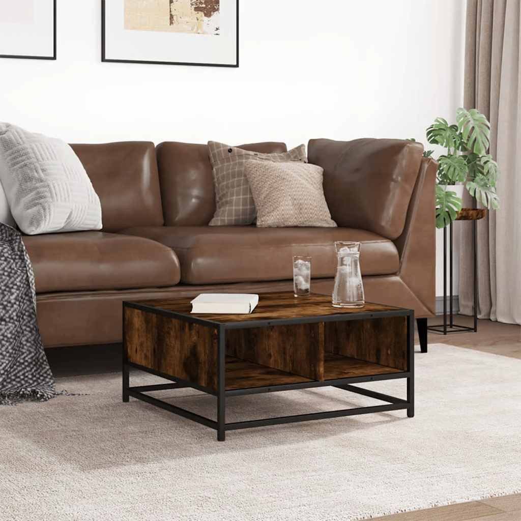 vidaXL Couchtisch Couchtisch Räuchereiche 60,5x60,5x30cm Holzwerkstoff günstig online kaufen