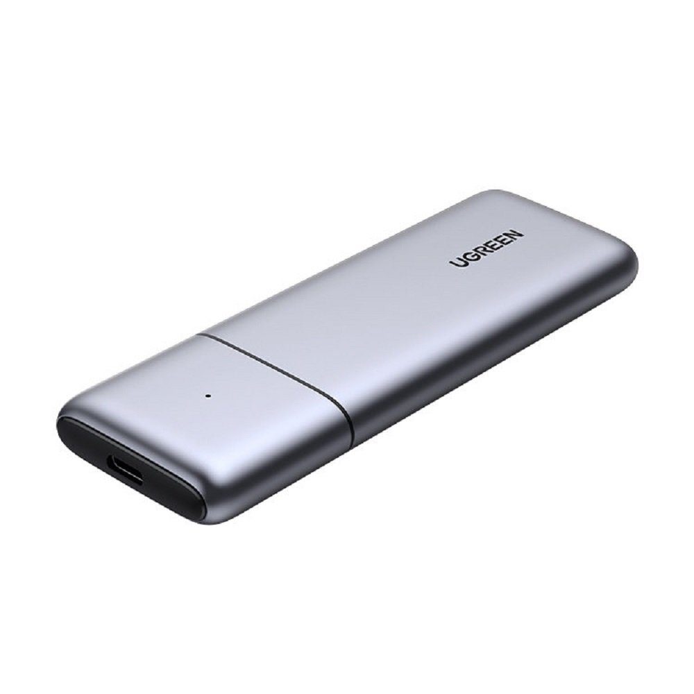 UGREEN Festplatten-Gehäuse »Gehäuse M.2 NVMe / M.2 SATA SSD SSD USB 3.2 Gen  2 (10Gbps) grau + Kabel USB - USB Typ C 0,5m + USB Typ C - USB Typ C 0,5m  Kabel«