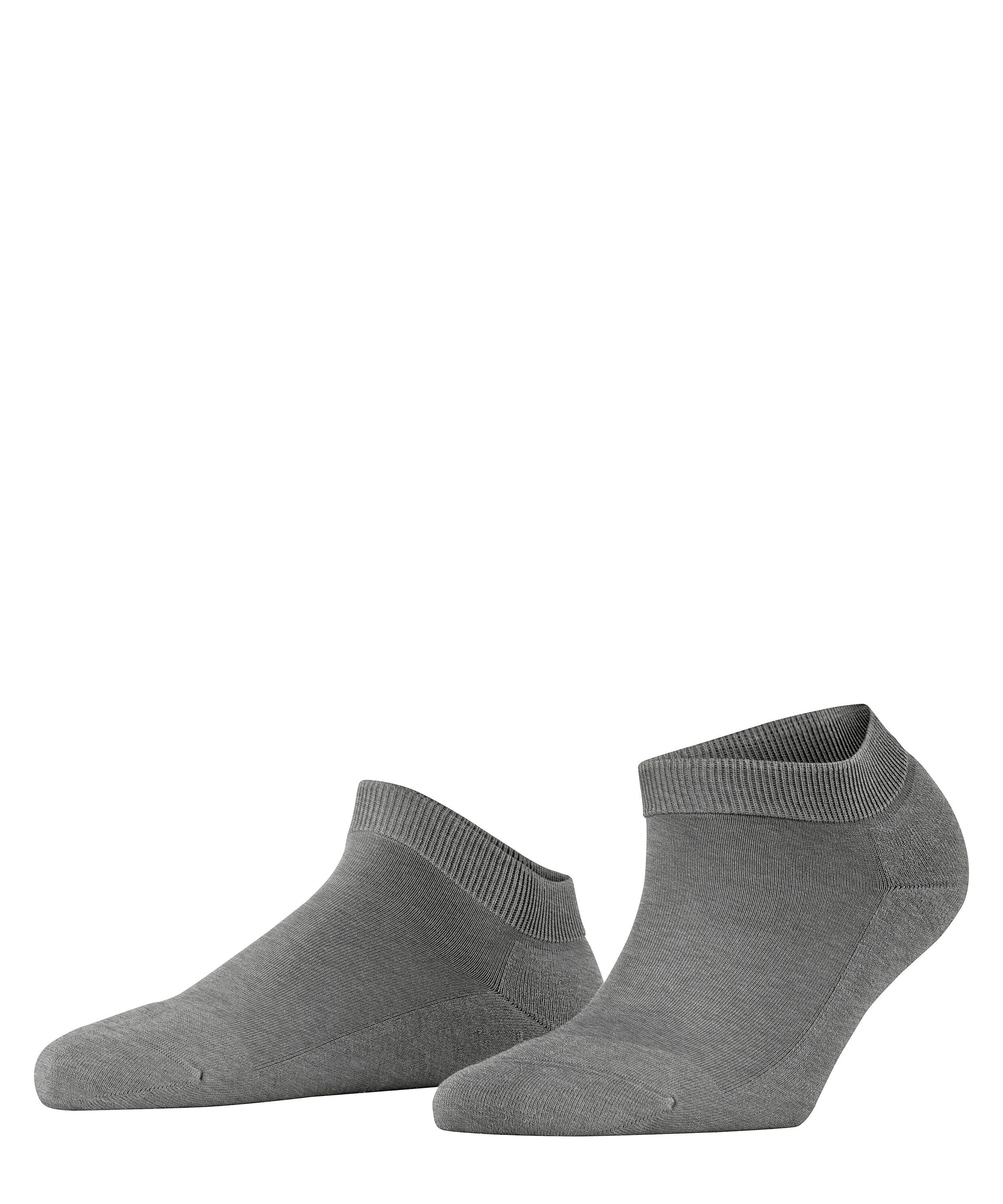 Wolle-Lyocell FALKE (3216) greymel. aus light (1-Paar) ClimaWool Sneakersocken klimaregulierender Mischung