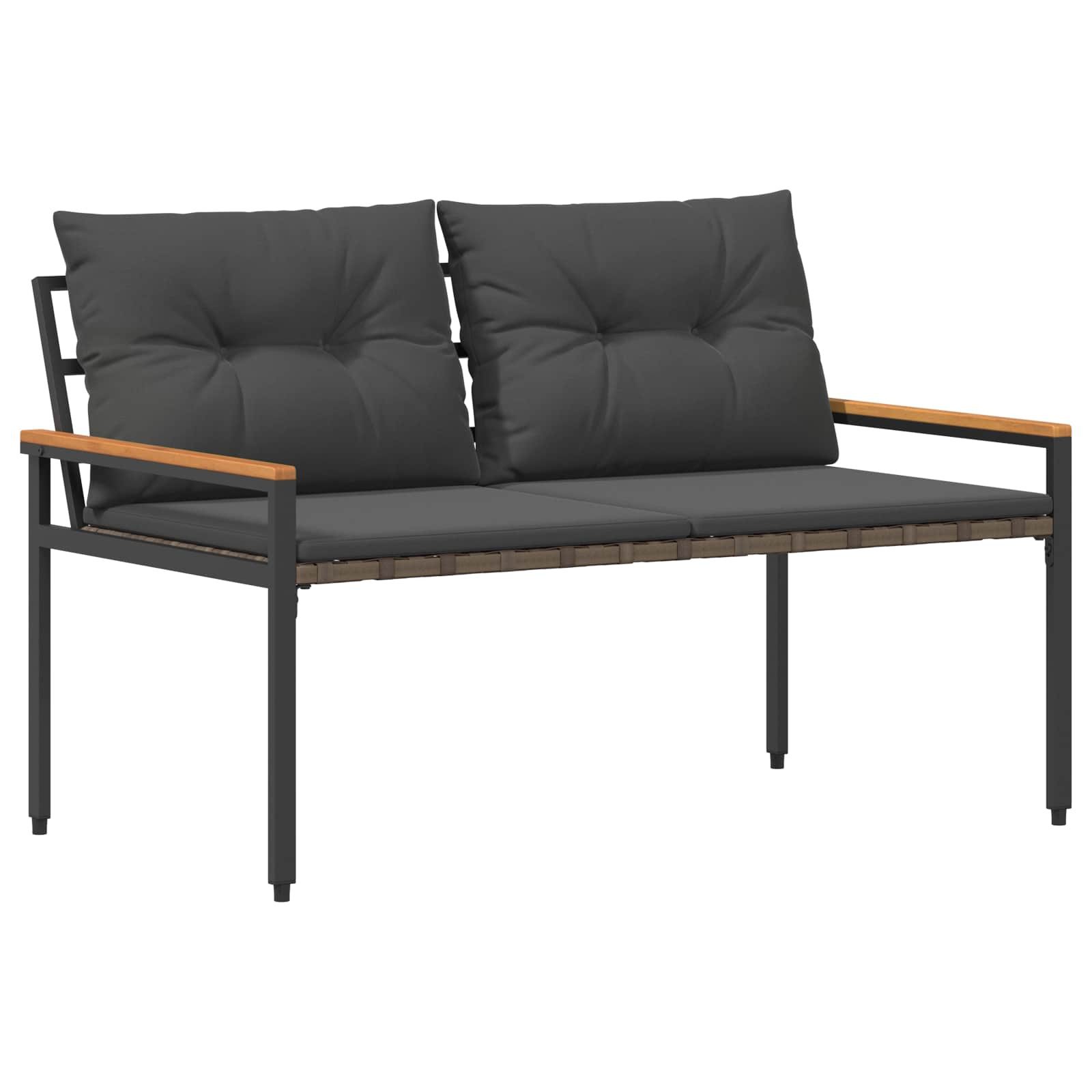Gartenbank Bank Outdoor 2 -Seater 116 x 67,5 x 72 cm Poly-Rattan