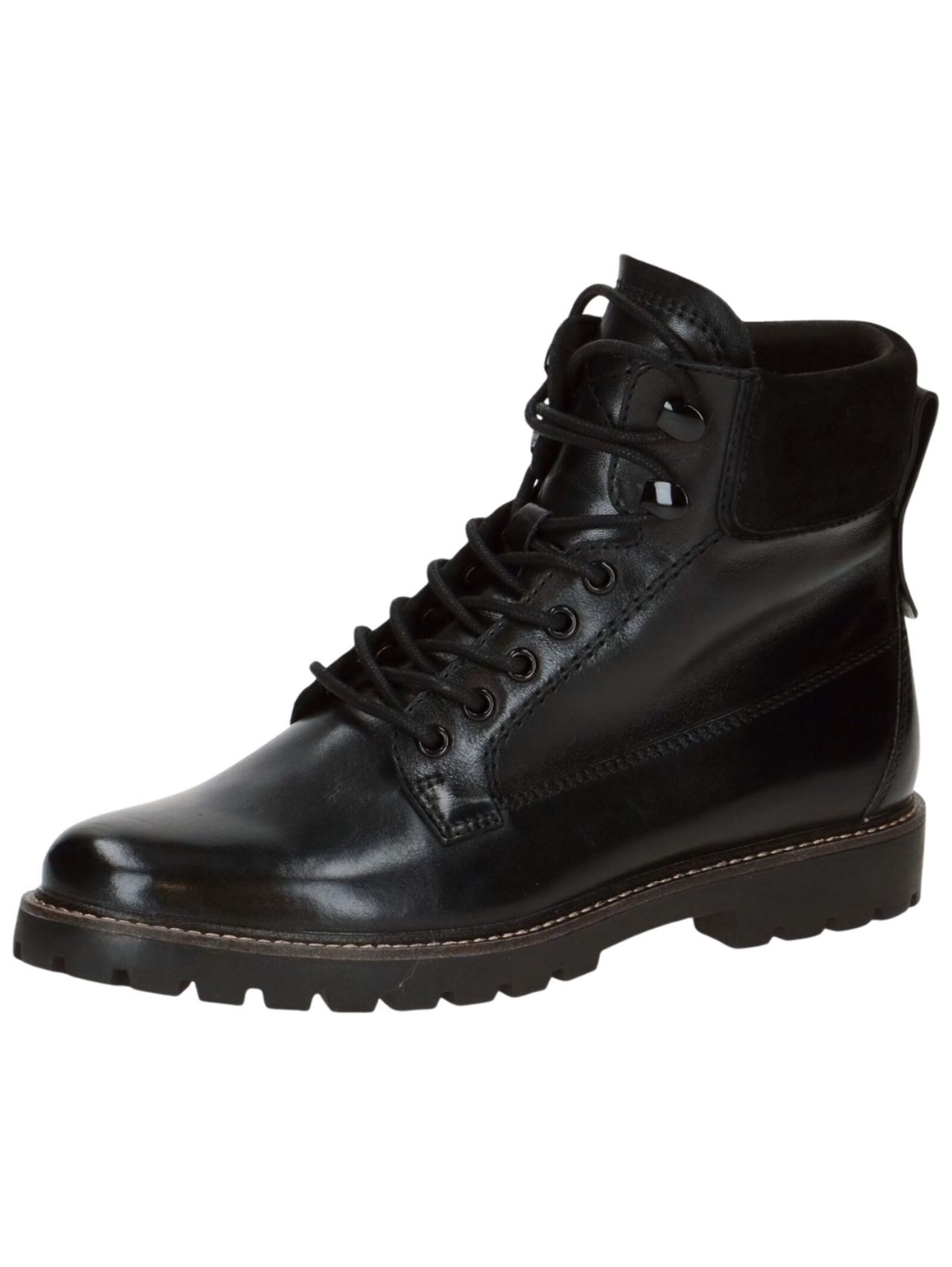 Stiefelette Leder . Schnürstiefelette
