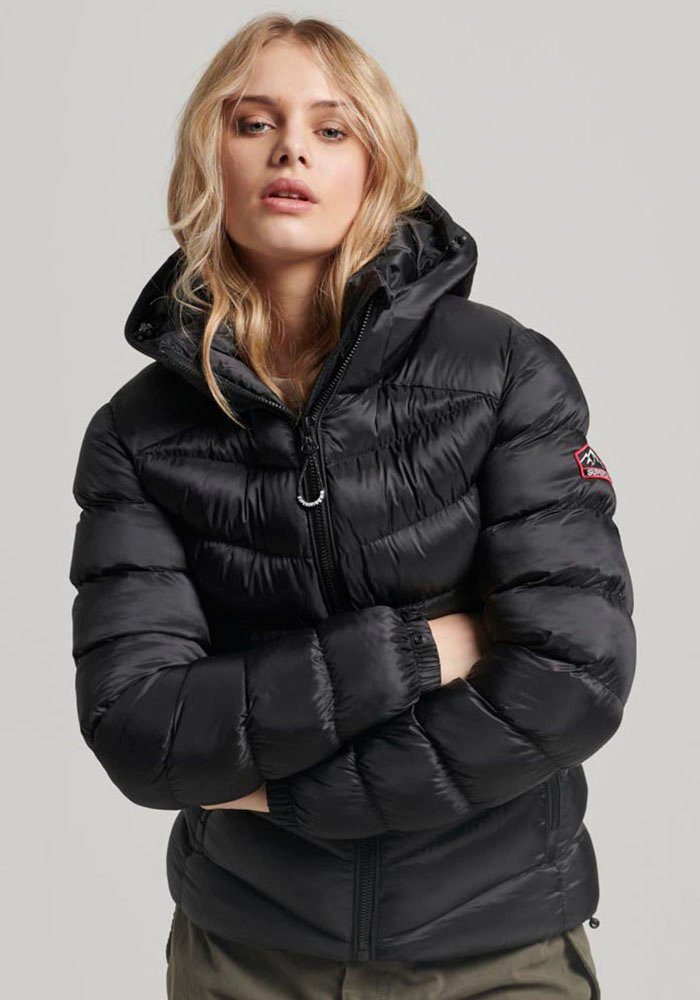 Superdry Steppjacke HOODED FUJI PADDED JACKET Black | Übergangsjacken