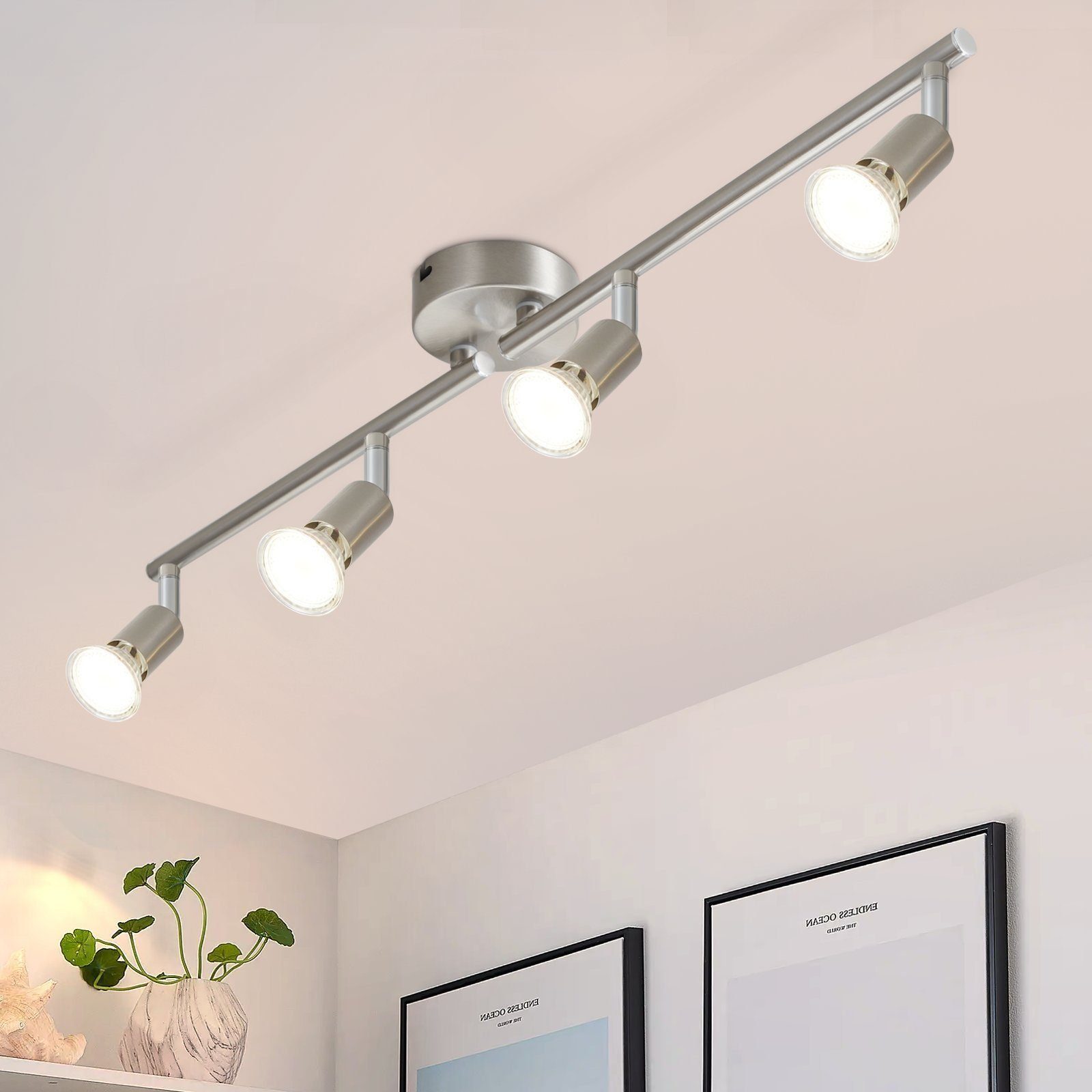 ZMH Deckenleuchte 4 Flammig-GU10 Modern Deckenspot günstig online kaufen