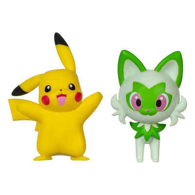 Jazwares Actionfigur Pokémon Gen IX Battle Pack Minifiguren 2er-Pack Pikachu & Felori 5 cm