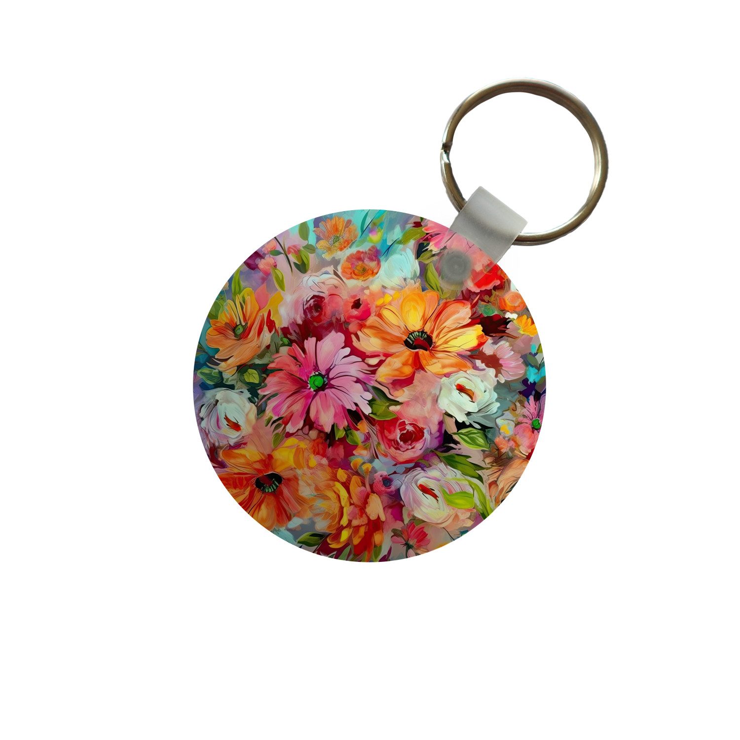 Schlüsselanhänger Blumen - Farbenfroh - Kunst - Ölgemälde