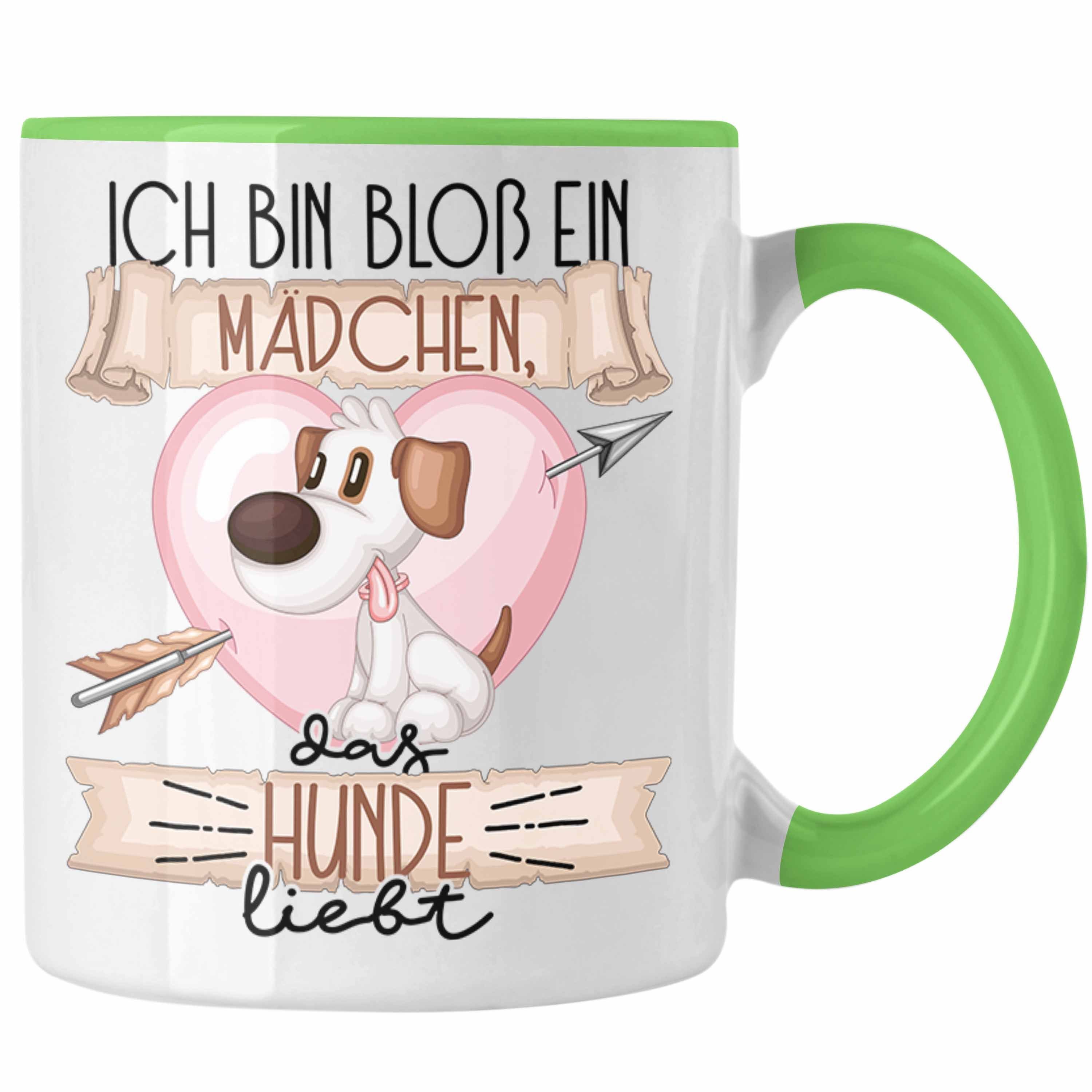 Trendation Tasse Hunde Tasse Geschenk Frauen Ich Bin Bloß Ein Mädchen Das Hunde Liebt F Grün