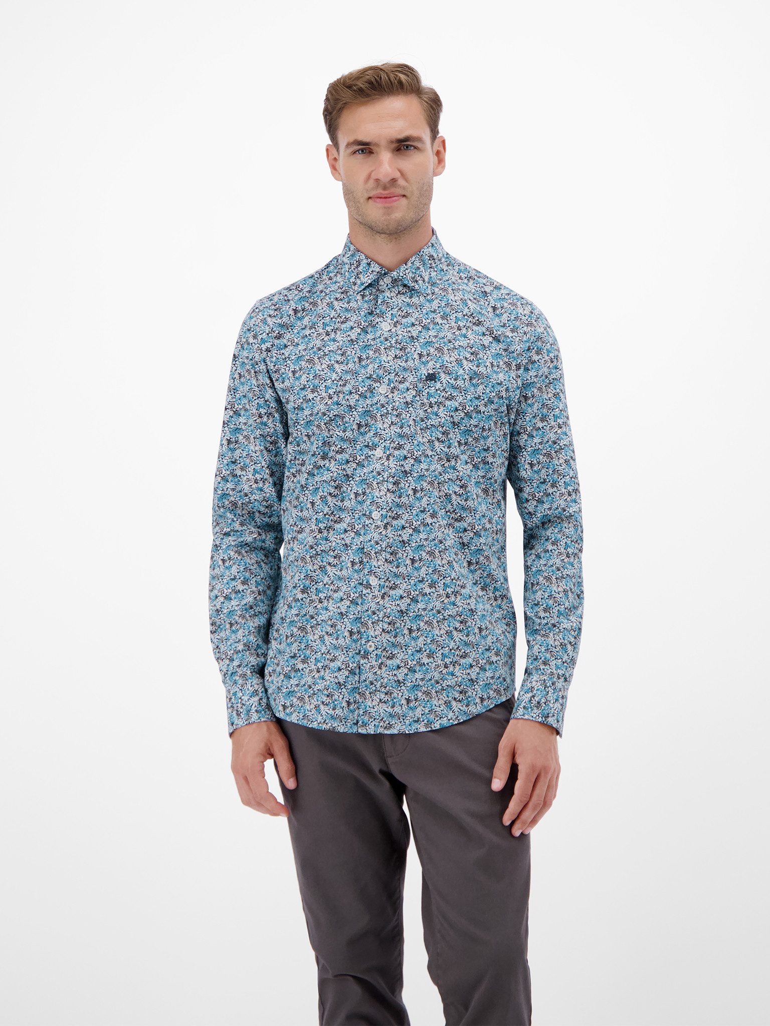 LERROS Langarmhemd mit grafischem Muster günstig online kaufen