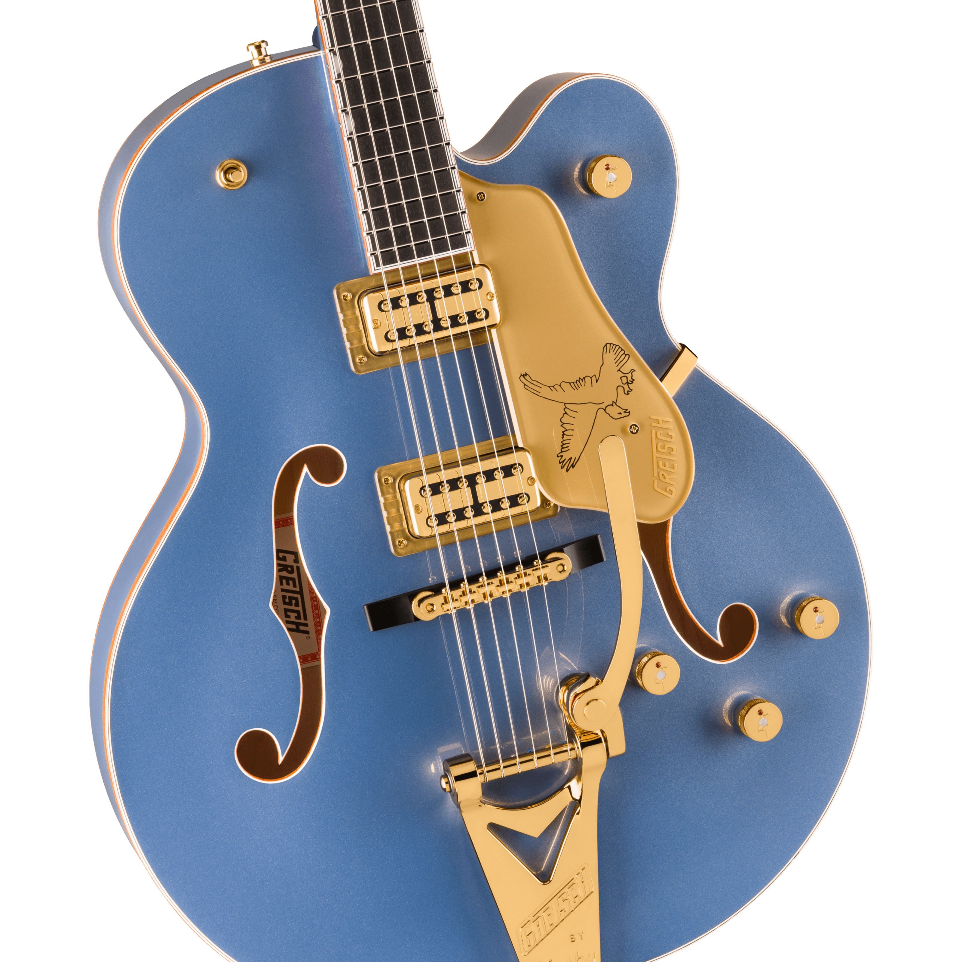 Gretsch Halbakustik-Gitarre, Halb-Akustik Gitarren, Hollow-Body Modelle, Professional Collection Falcon Hollow Body Bigsby Cerulean Smoke -