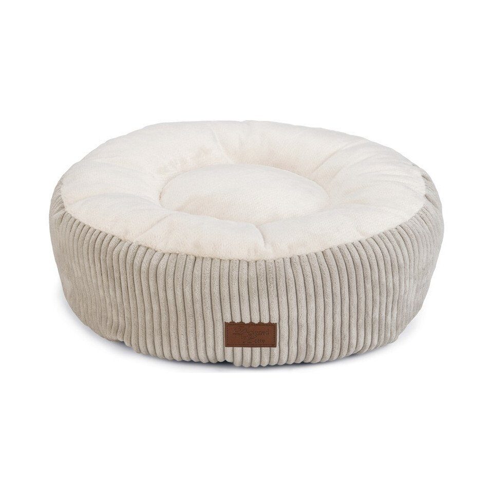 Designed By Lotte Tierbett Katzen Liegebett Ribbed hellgrau günstig online kaufen