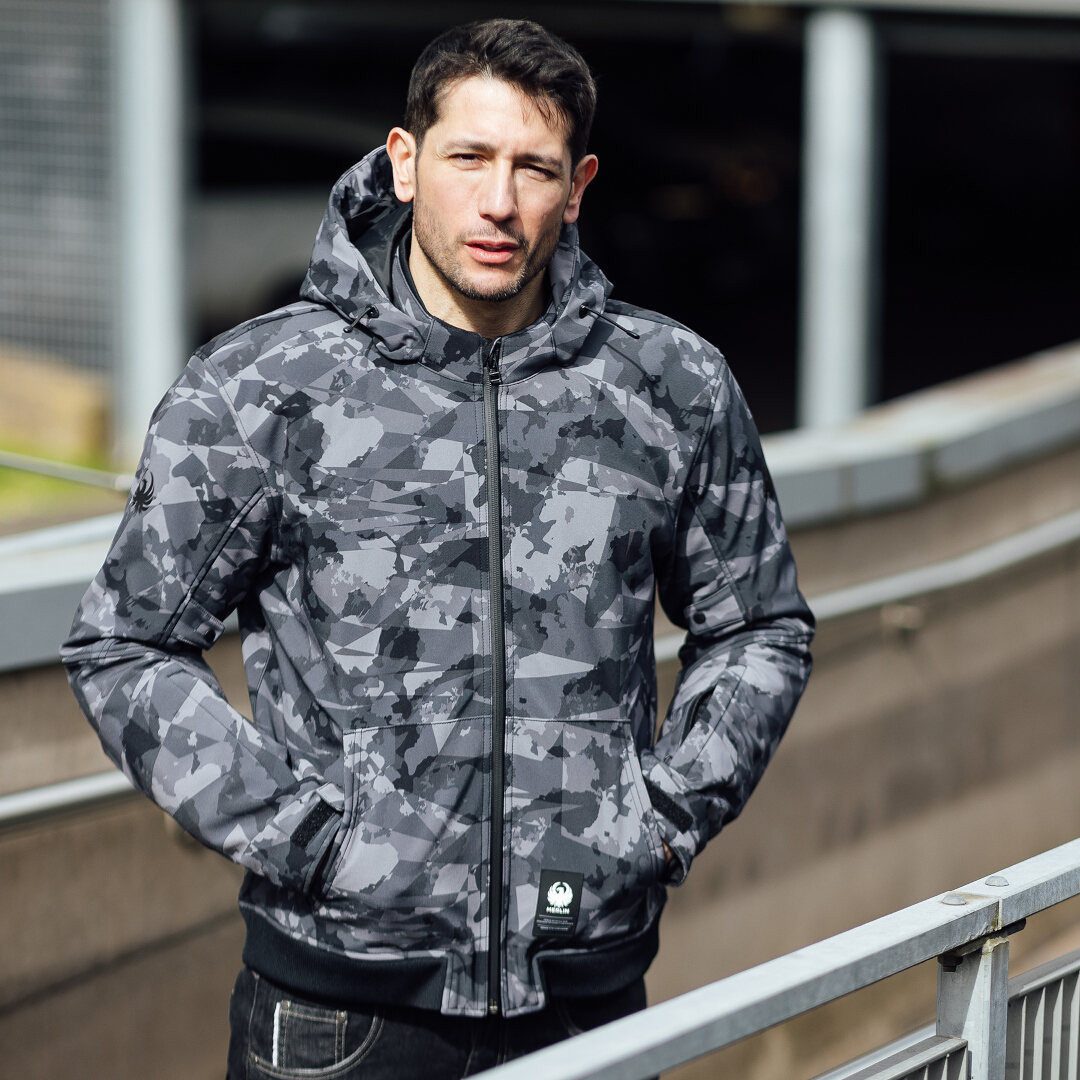 Merlin Motorradjacke Torque D3O wasserdichter Motorrad Zip Hoodie herausnehmbares Innenfutter,wasserdicht