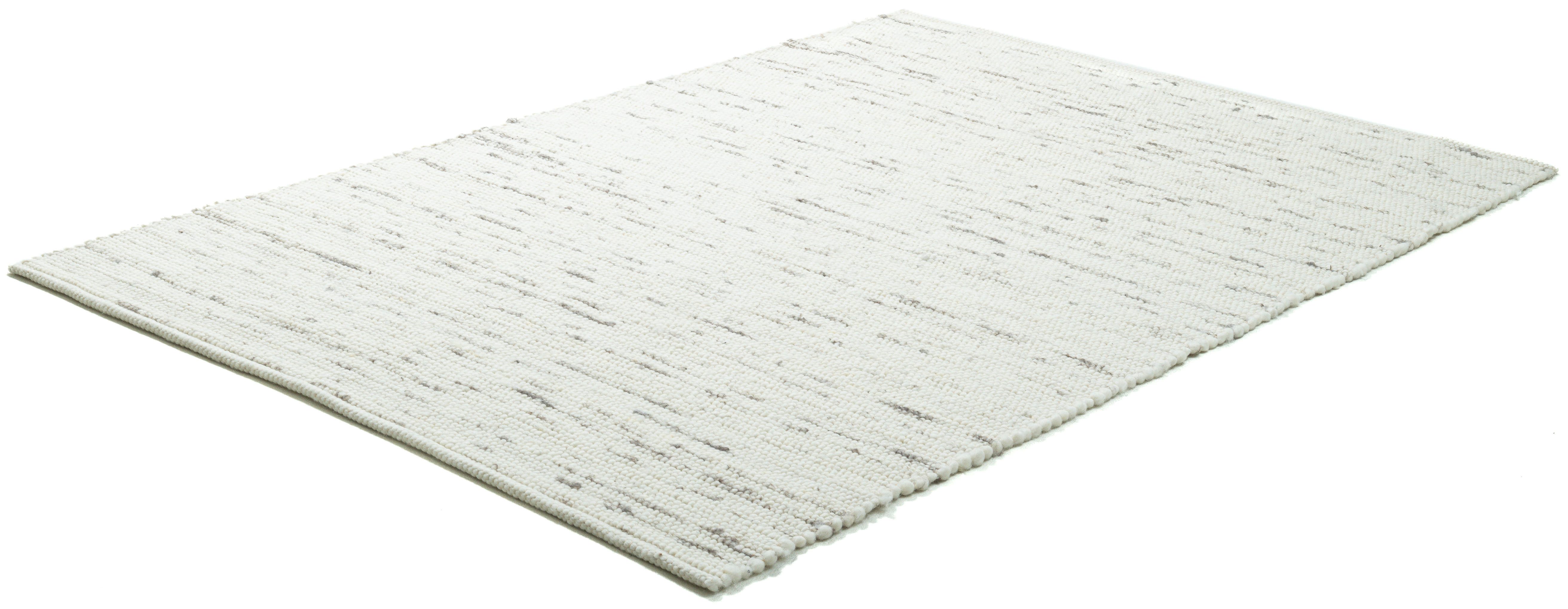 OTTO home Wollteppich Greith, rechteckig, Höhe: 12 mm, Wendeteppich, meliert, reine Wolle, handgewebt, Scandi, Wohnzimmer