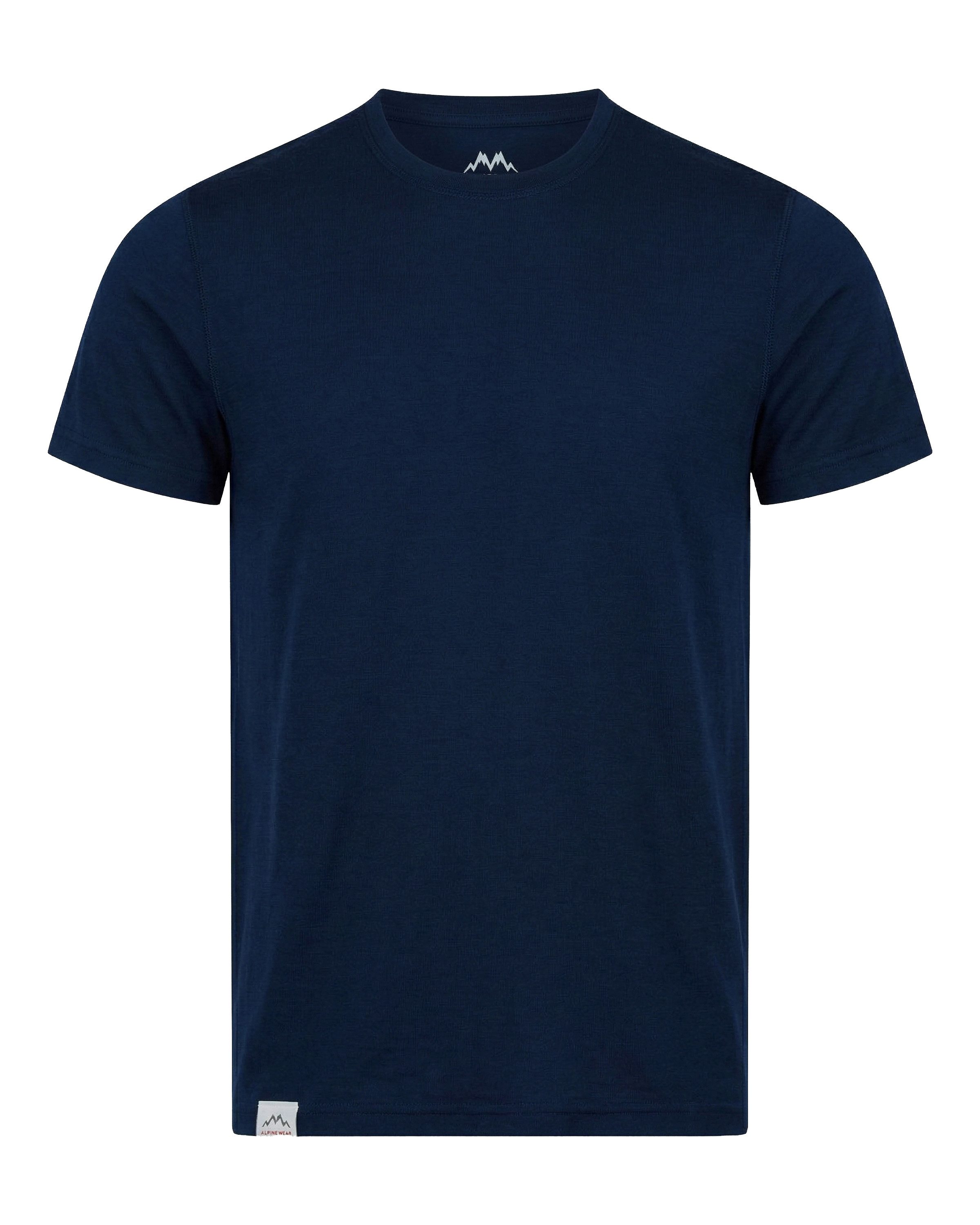 Alpenwert T-Shirt Herren Merino T-Shirt - mulesingfreie Wolle - hergestellt in Portugal (1 Pack) Antibakteriell, Anti-Schweiß-Geruch, Outdoor & Funktionsshirt