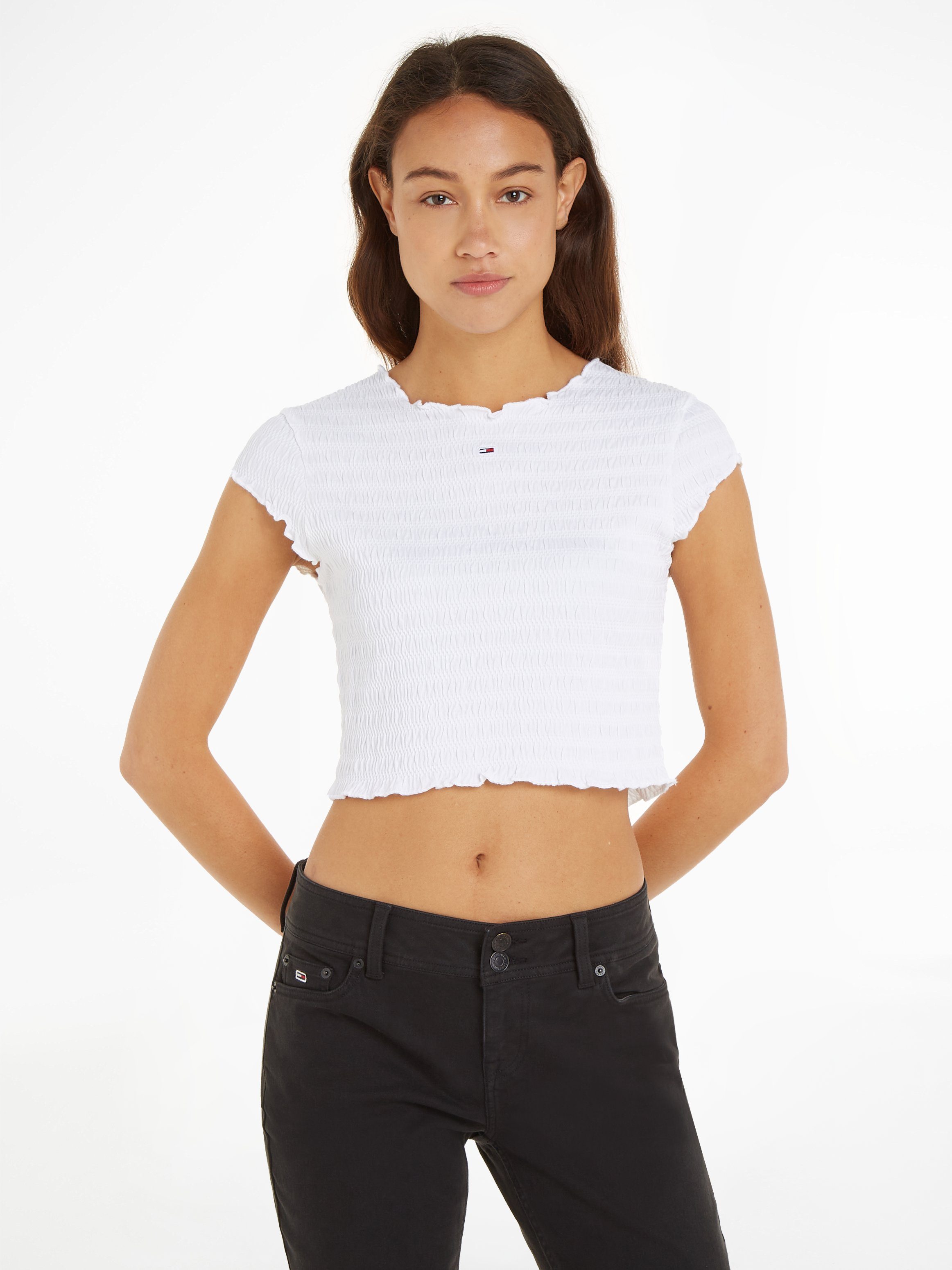 Tommy Jeans Rundhalsshirt TJW SLIM SMOCK günstig online kaufen