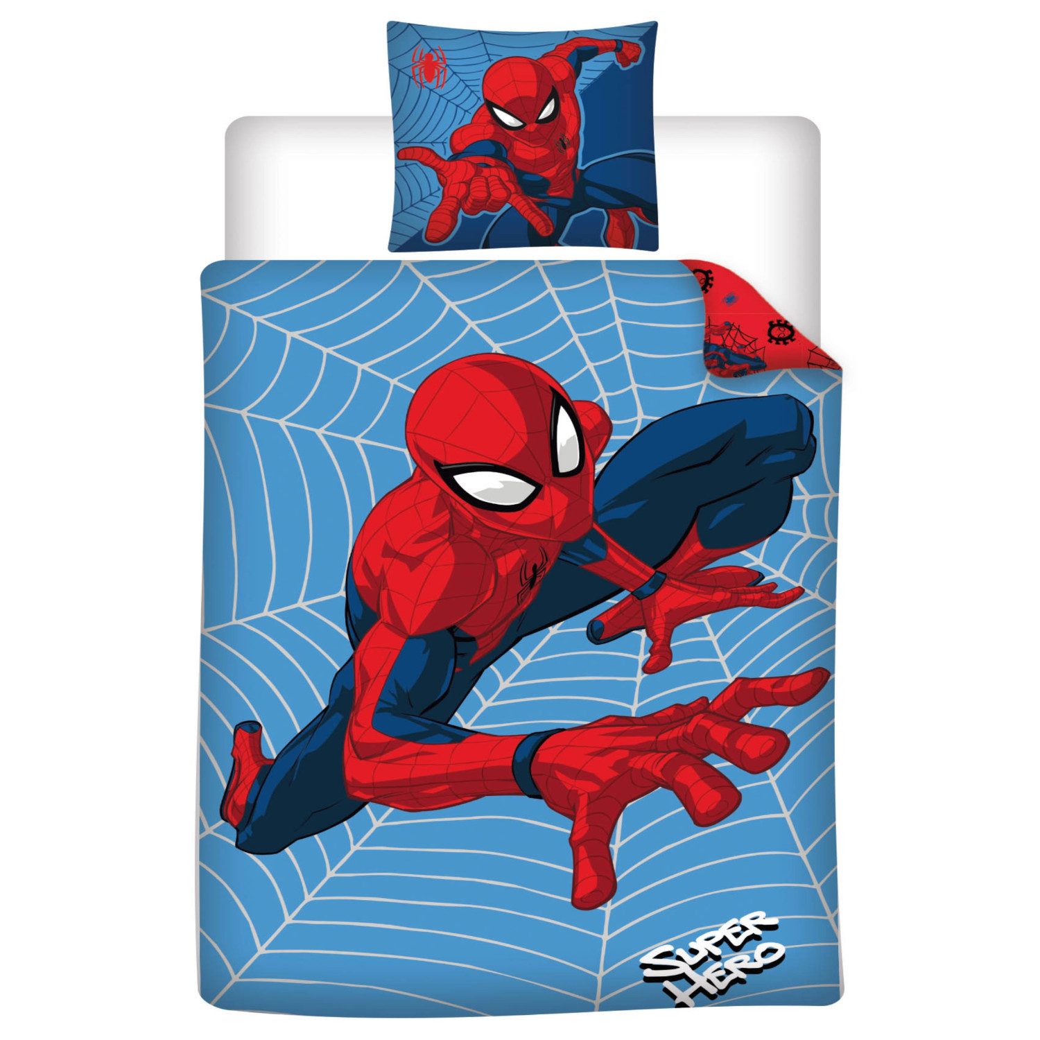 AY!Max Kinderbettwäsche Spiderman Bettwäsche Set Super Hero 135 x 200 cm 80 günstig online kaufen