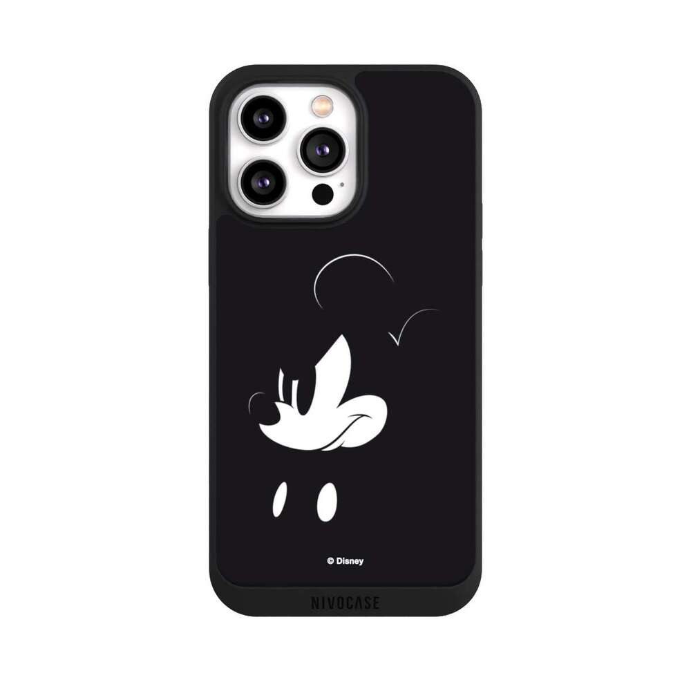NIVOCASE Handyhülle Mickey Mouse Offizielles Lizenzprodukt Disney Mickey Mouse - Mad, Apple iPhone 14 Pro Max Handyhülle Hülle NIVOpure Case Schwarz