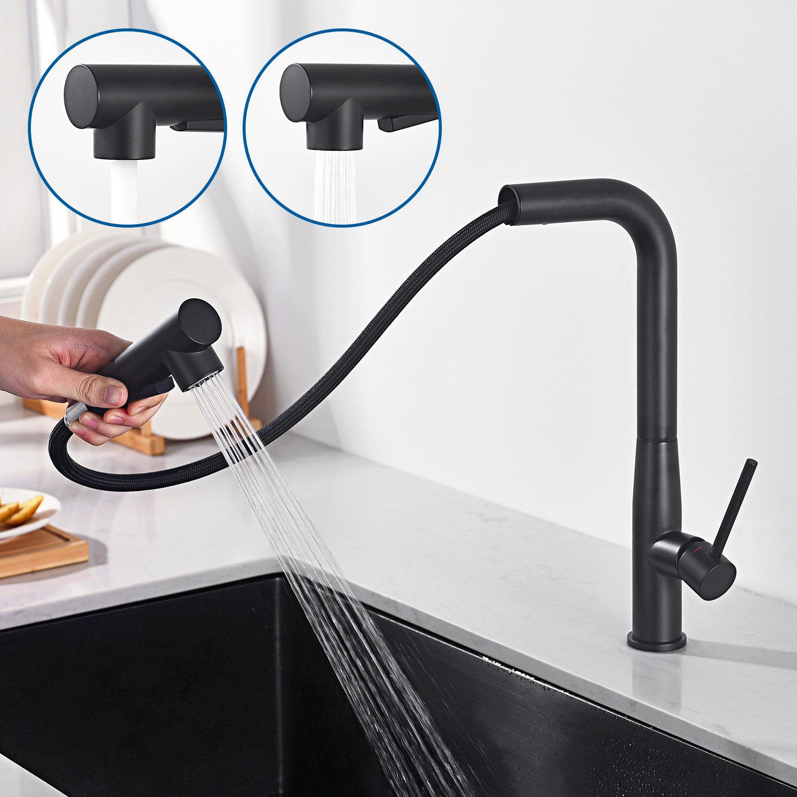 Auralum Max Spültischarmatur 360° Küchenarmatur Wasserhahn günstig online kaufen