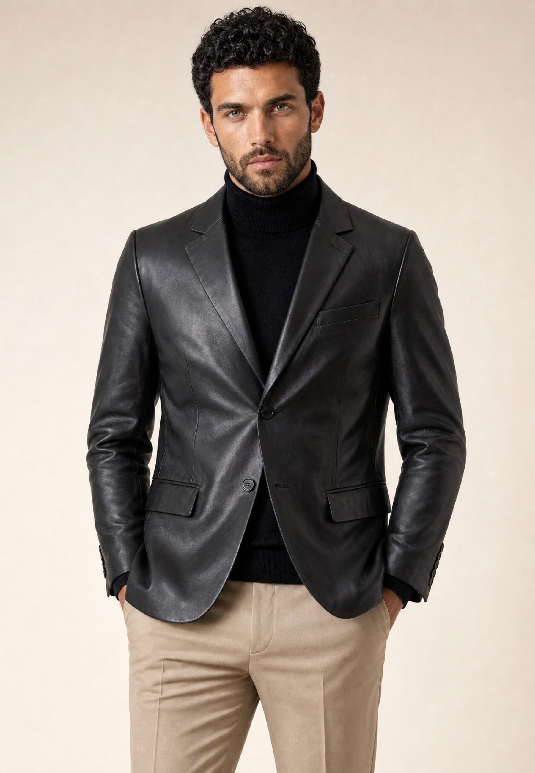 RICANO Lederblazer Diego Lederjacke aus Lamm-Nappa Leder