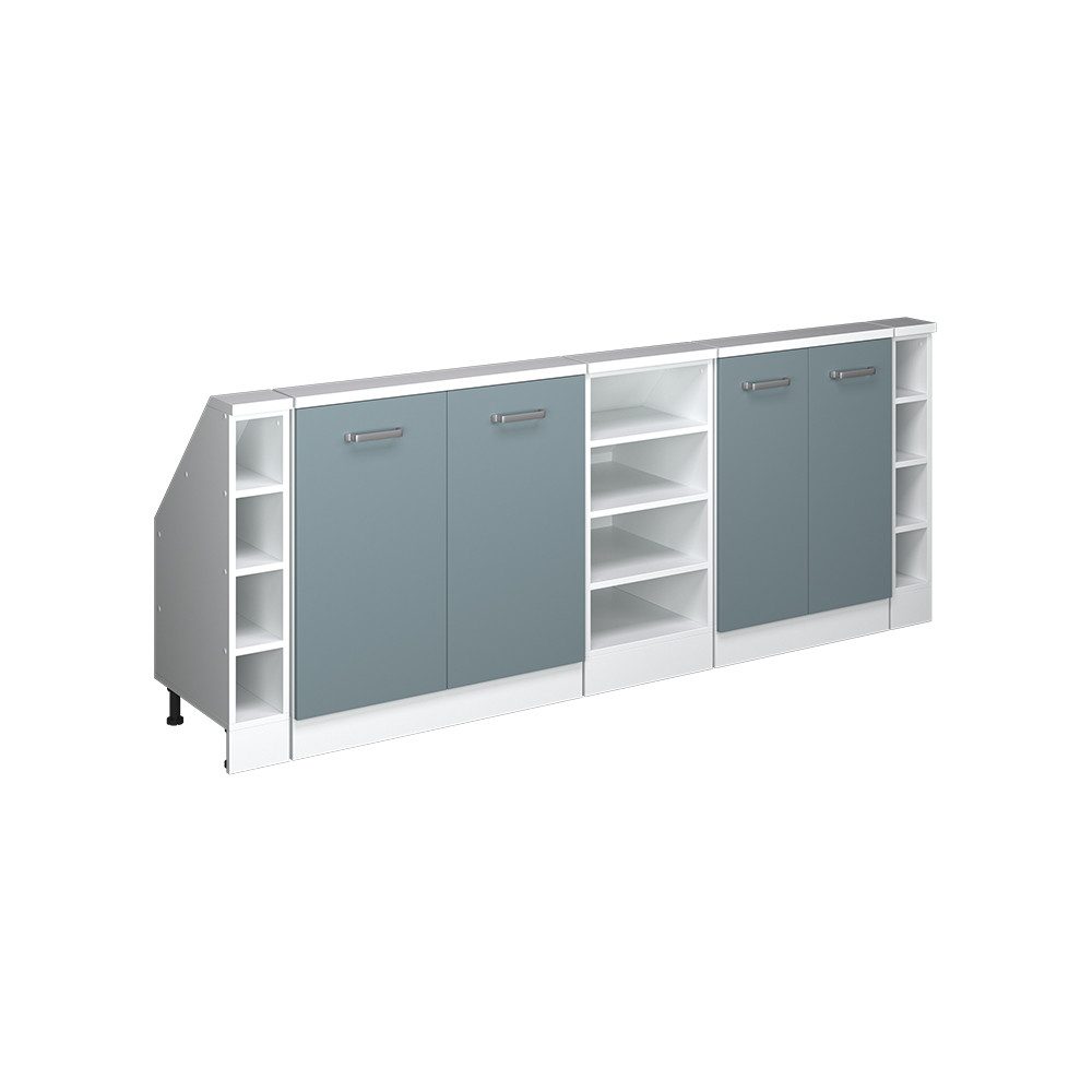 Vicco Unterschrank R-Line, Blau-Grau/Weiß, 215 cm günstig online kaufen