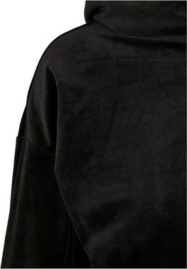 URBAN CLASSICS Kapuzenpullover Urban Classics Damen Ladies Cropped Velvet Oversized Hoody (1-tlg)