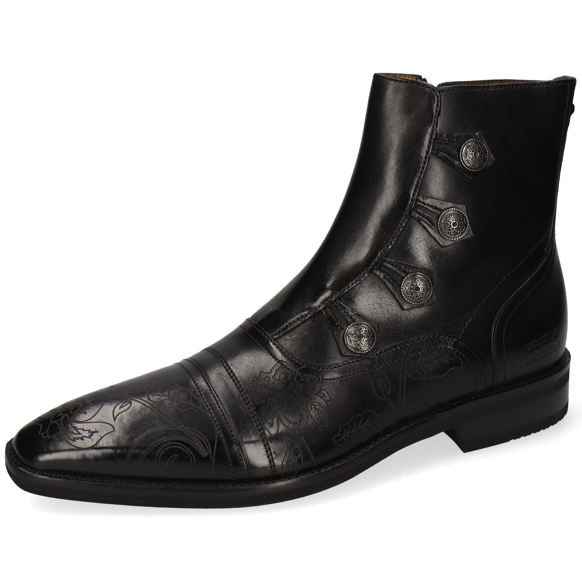 Melvin & Hamilton Elvis 105 Leder-Stiefeletten für Herren Stiefelette Flache Absätze, Echtes Leder, Vegetabile Gerbung