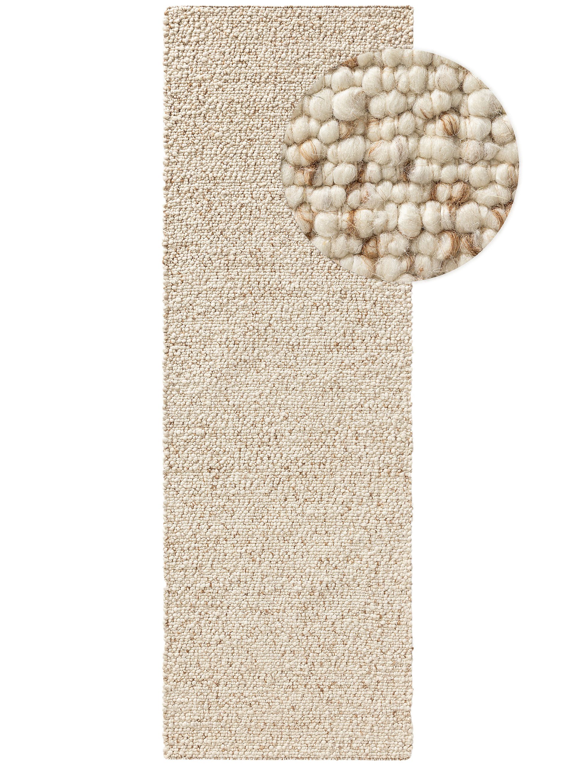 benuta Wollteppich Patch, rechteckig, Höhe: 11 mm, Kunstfaser, Berber, Ethn günstig online kaufen