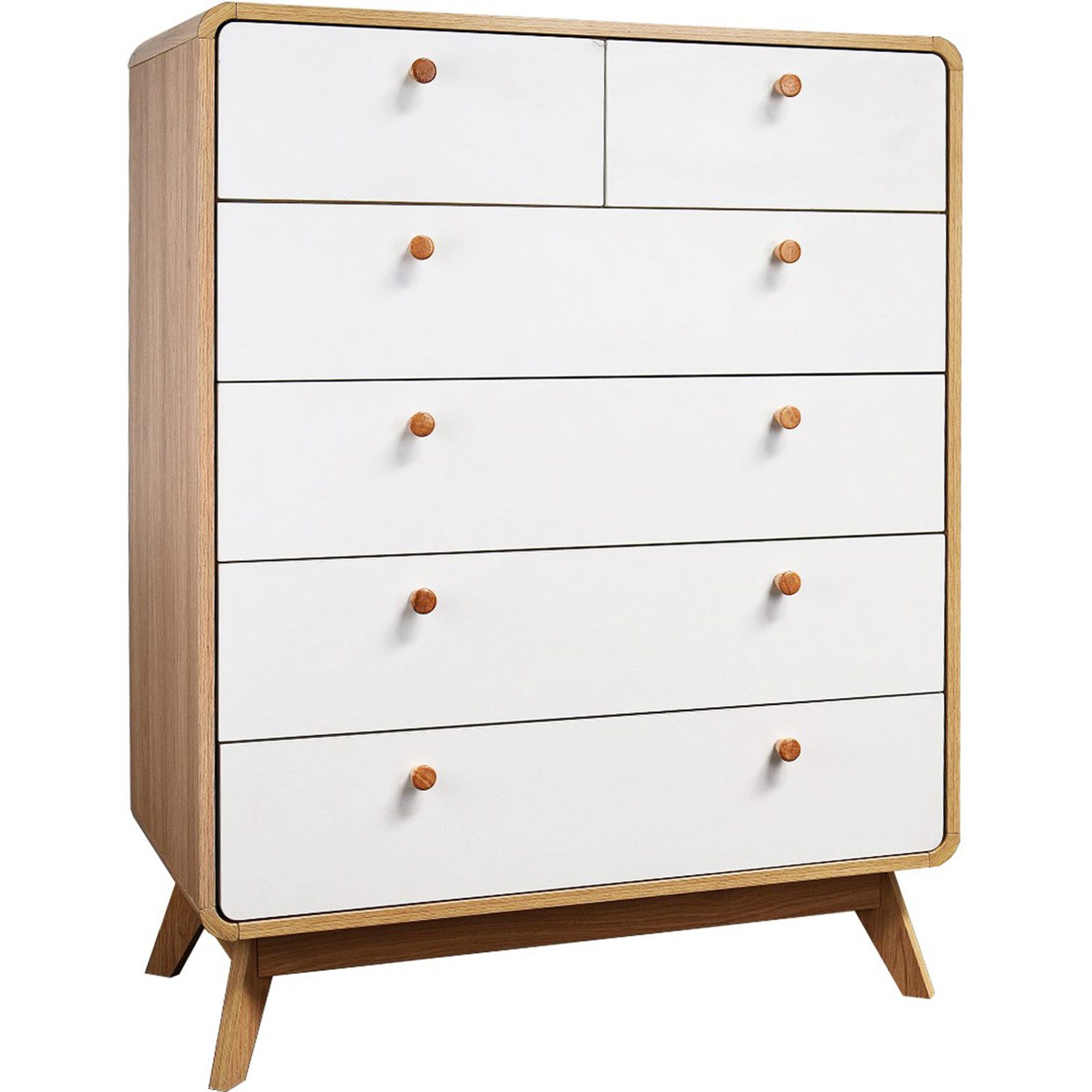 loft24 Kommode Caitlin, Schrank, Schubladenschrank, 6 Schubladen, Highboard, modern