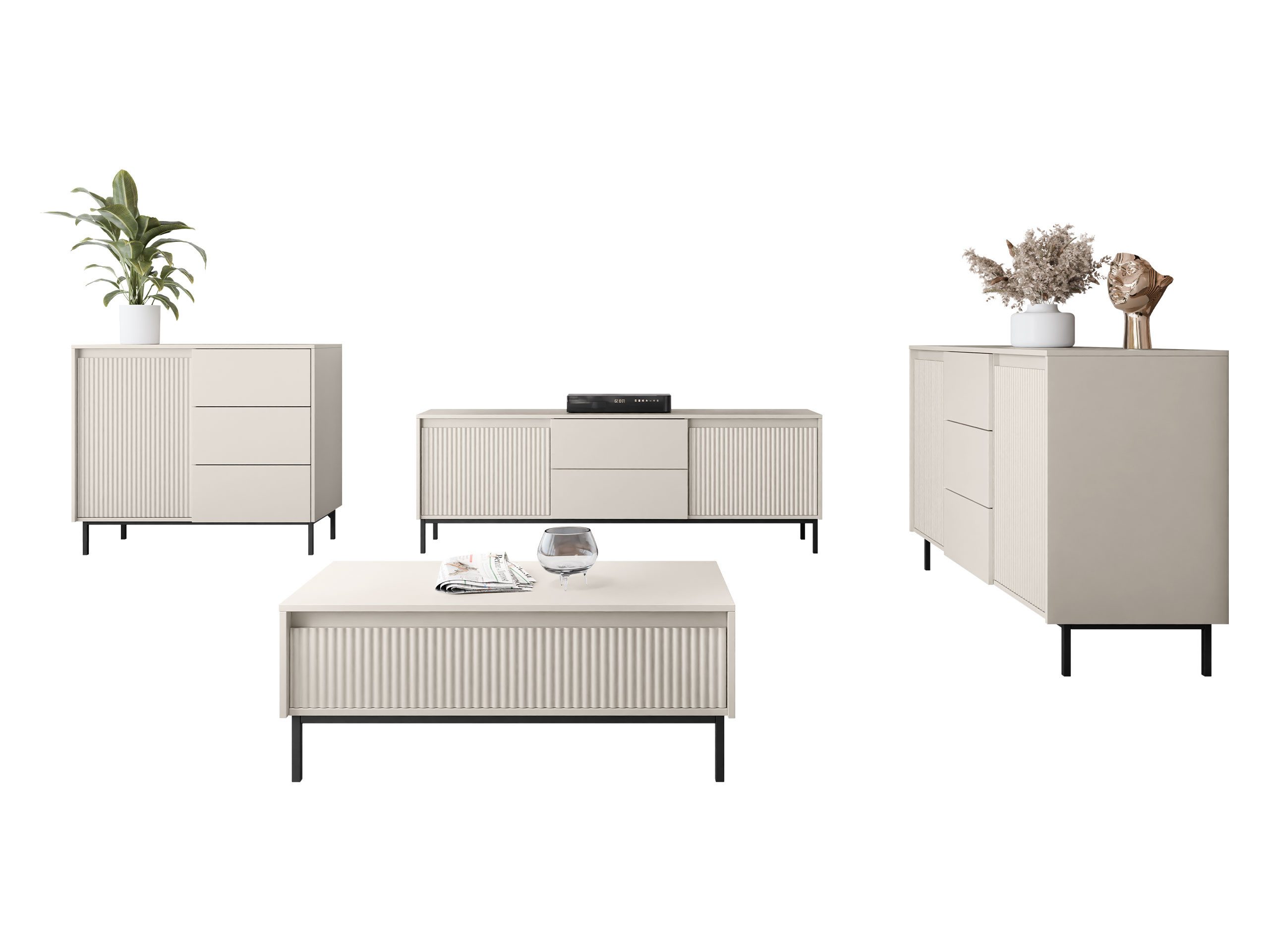 MIRJAN24 Wohnzimmer-Set Ozmi I, (2x Kommode, günstig online kaufen