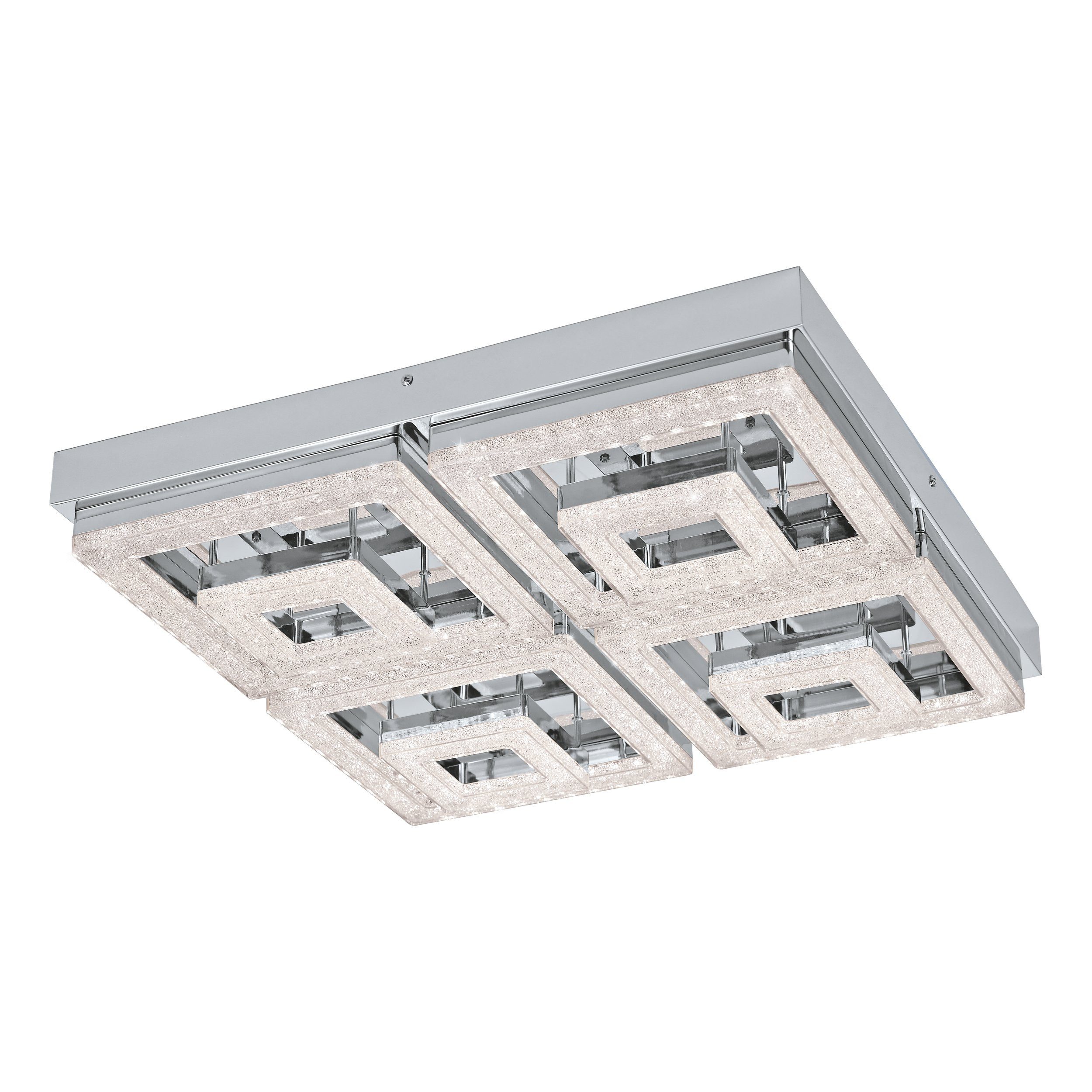 EGLO LED Deckenleuchte Fradelo, Leuchtmittel inklusive, LED-Deckenleuchte 52x52cm 50W 5500lm