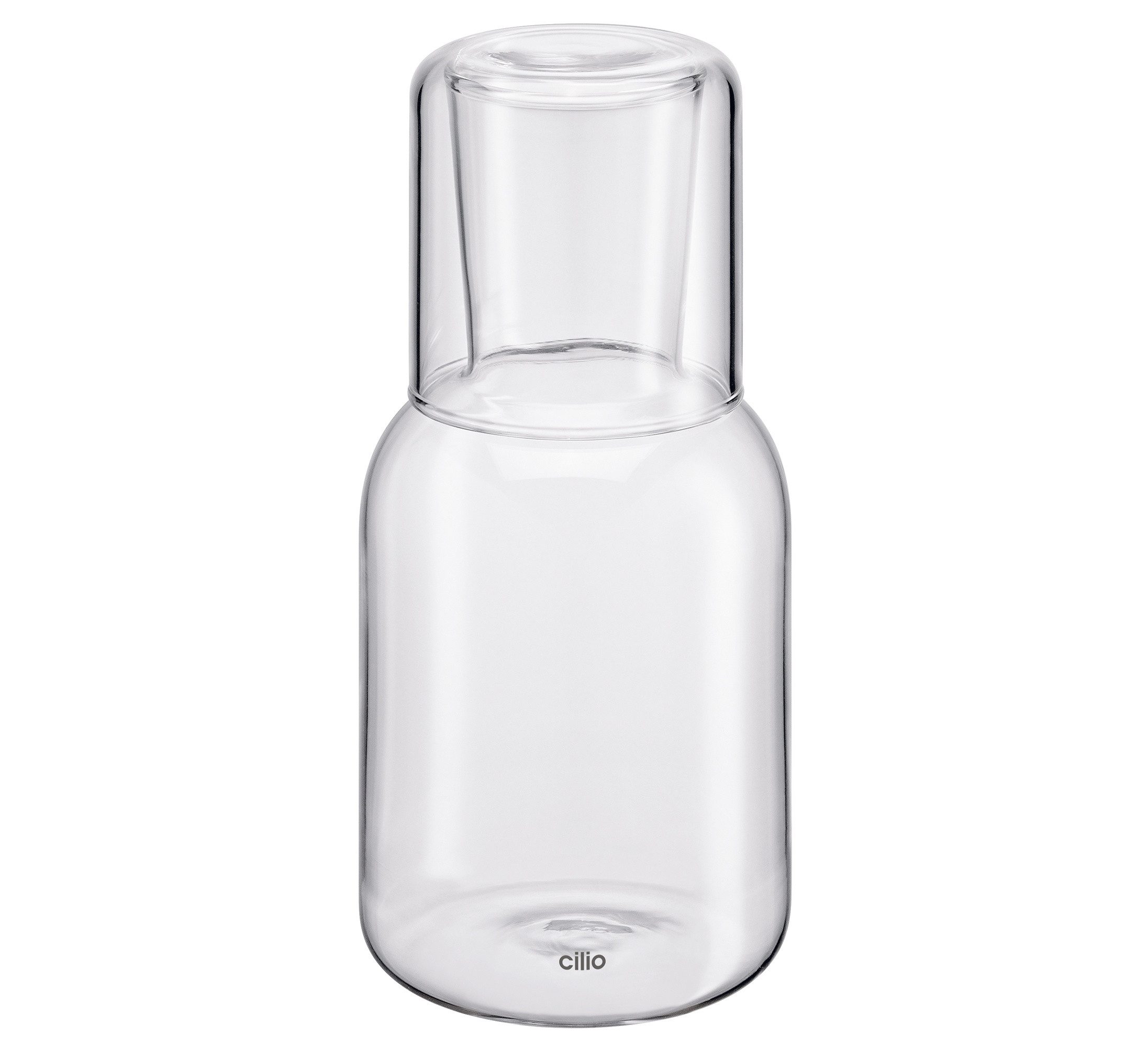 Cilio Wasserkaraffe Glas Karaffe Krug Wasserkaraffe mit Trinkglas 750 ml cilio LORENZO