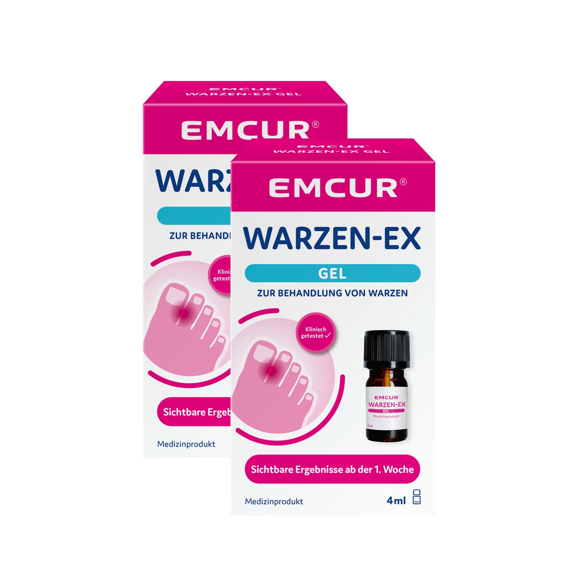 EMCUR Warzen-Behandlungsstift Warzen-Ex Gel, Emcur Warzen-Behandlungsstift mit Trichloressigsäure, 2 x 4 ml