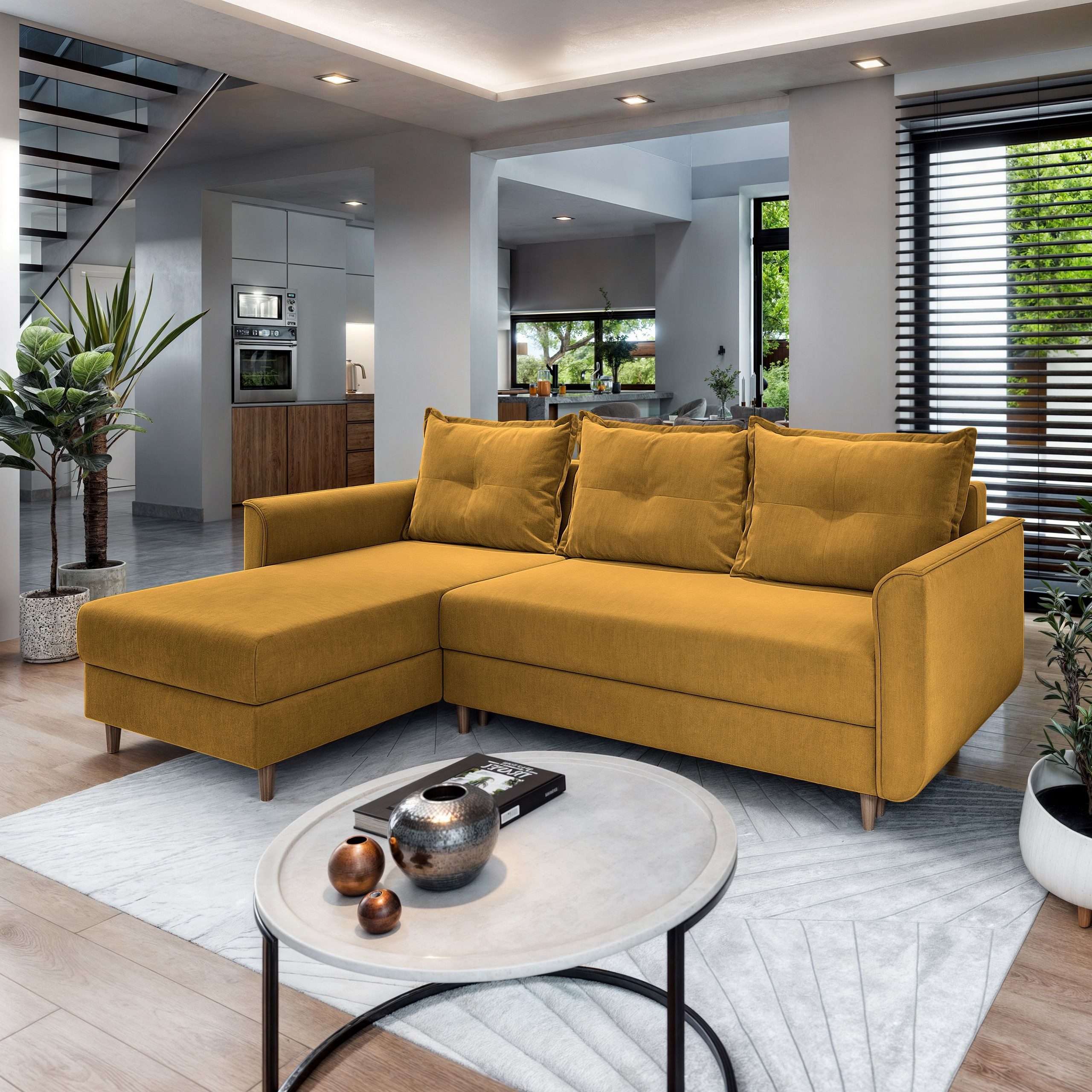 Masseno Ecksofa PISAN mit Schlaffunktion L-Form, günstig online kaufen