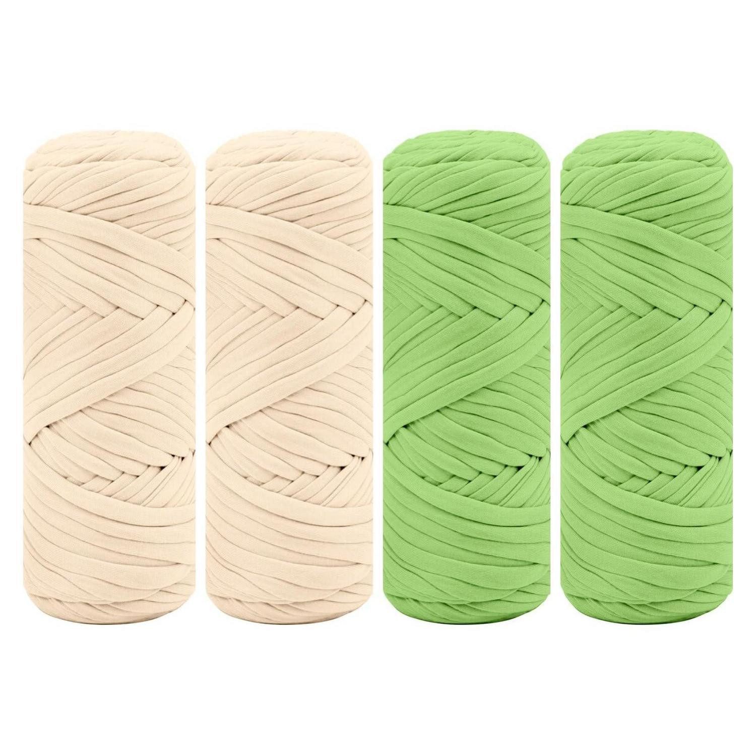 LuxusKollektion T-Shirt Garn 4er Pack 800g 75m Polyester Häkelwolle