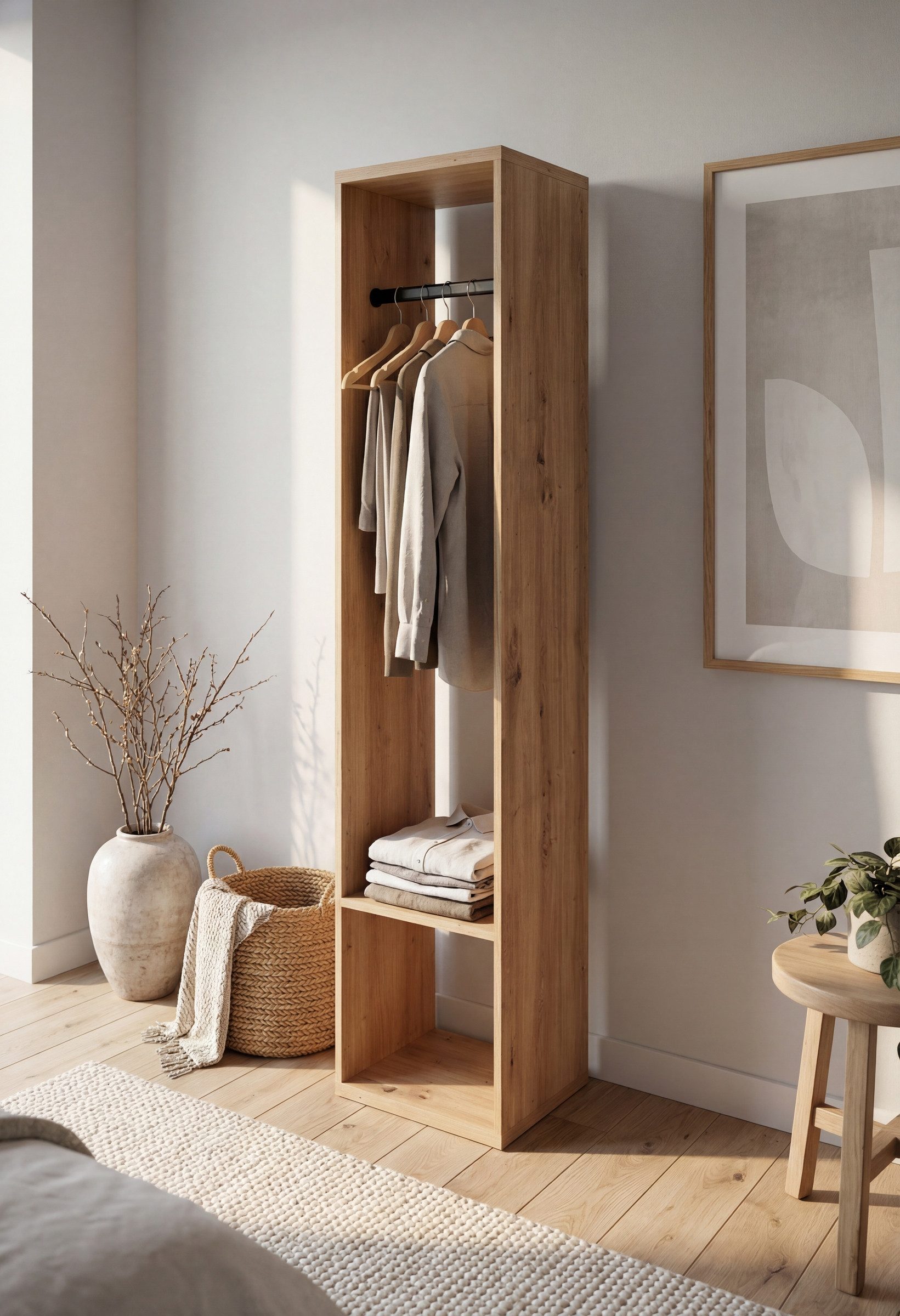 freiraum Kompaktgarderobe Max in Dekor Artisan Oak - 37x175x33cm (BxHxT)