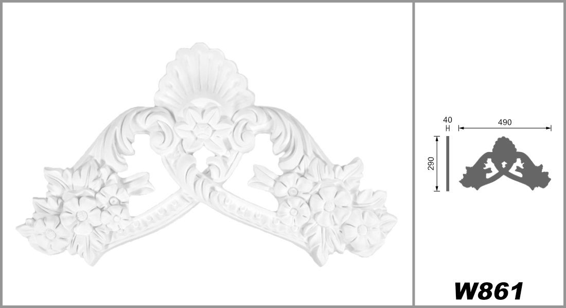 Grand Decor Wanddekoobjekt W861 (Ornament aus günstig online kaufen