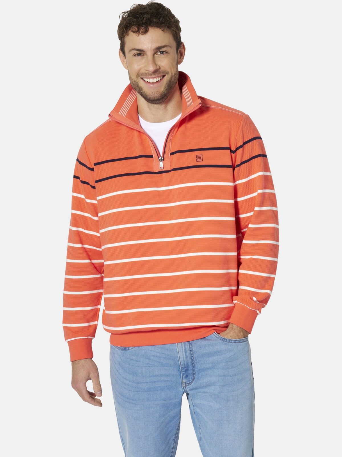 Babista Sweatshirt MODASTELLA mit hohem Troyer-Kragen