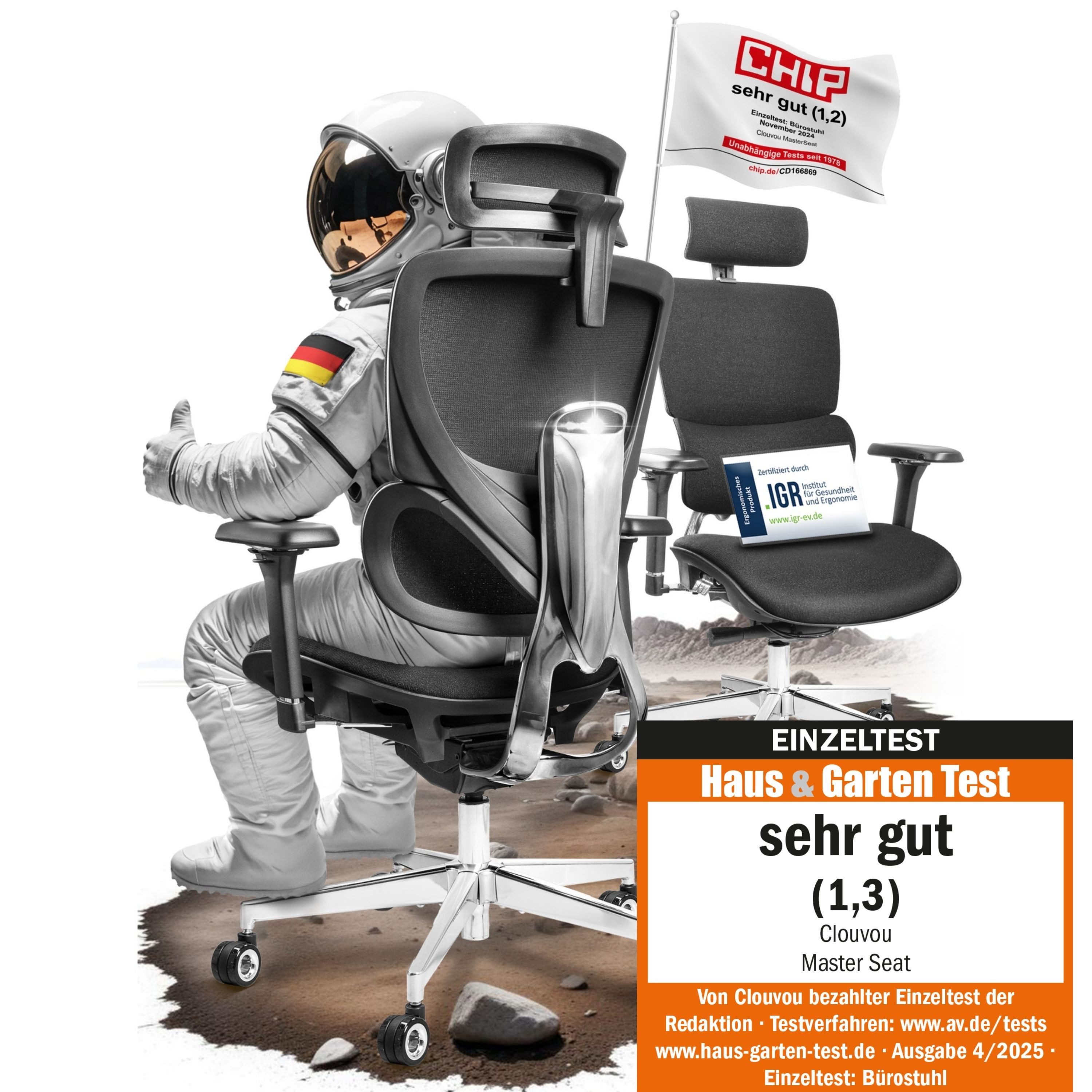 CLOUVOU Bürostuhl MasterSeat Gaming Stuhl, ergonomischer günstig online kaufen